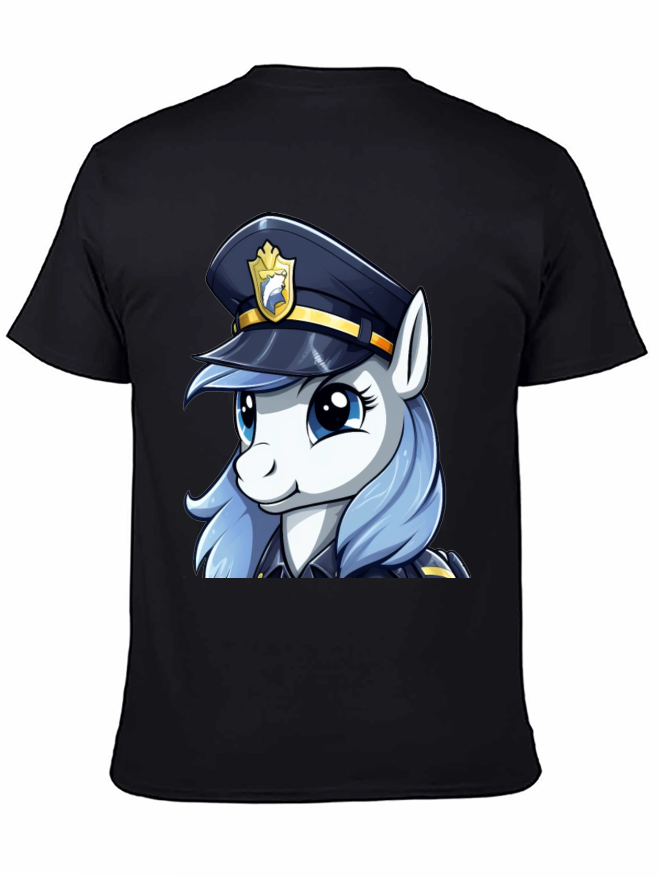 My Little Pony Cop T-Shirt - Black Cotton Tee