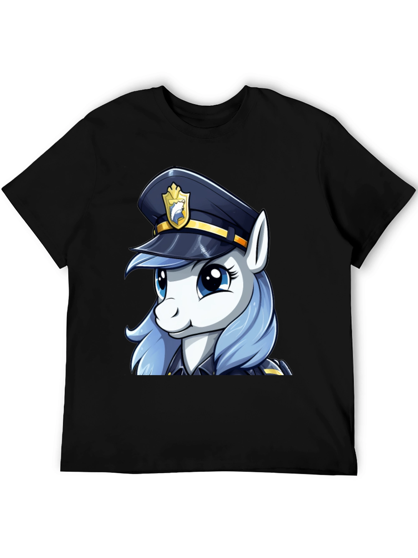 My Little Pony Cop T-Shirt - Black Cotton Tee