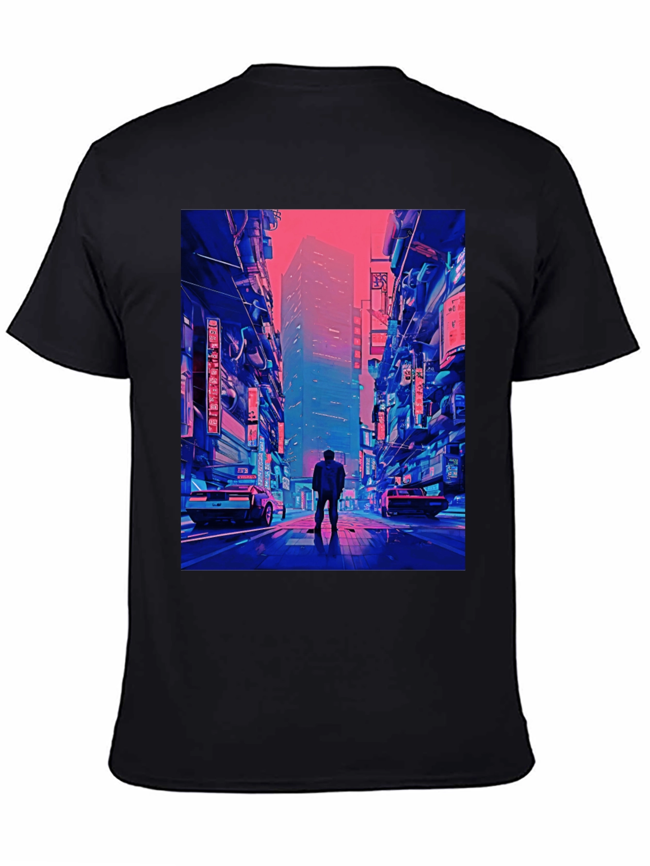 Cyberpunk Cityscape Graphic T-Shirt