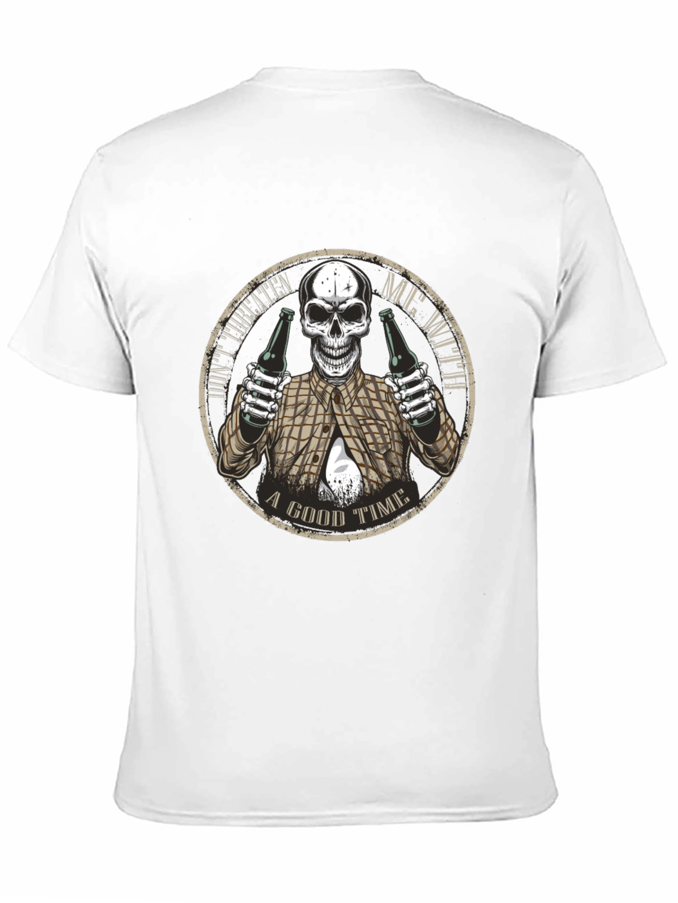 Dont Threaten Me Skull Graphic T-Shirt