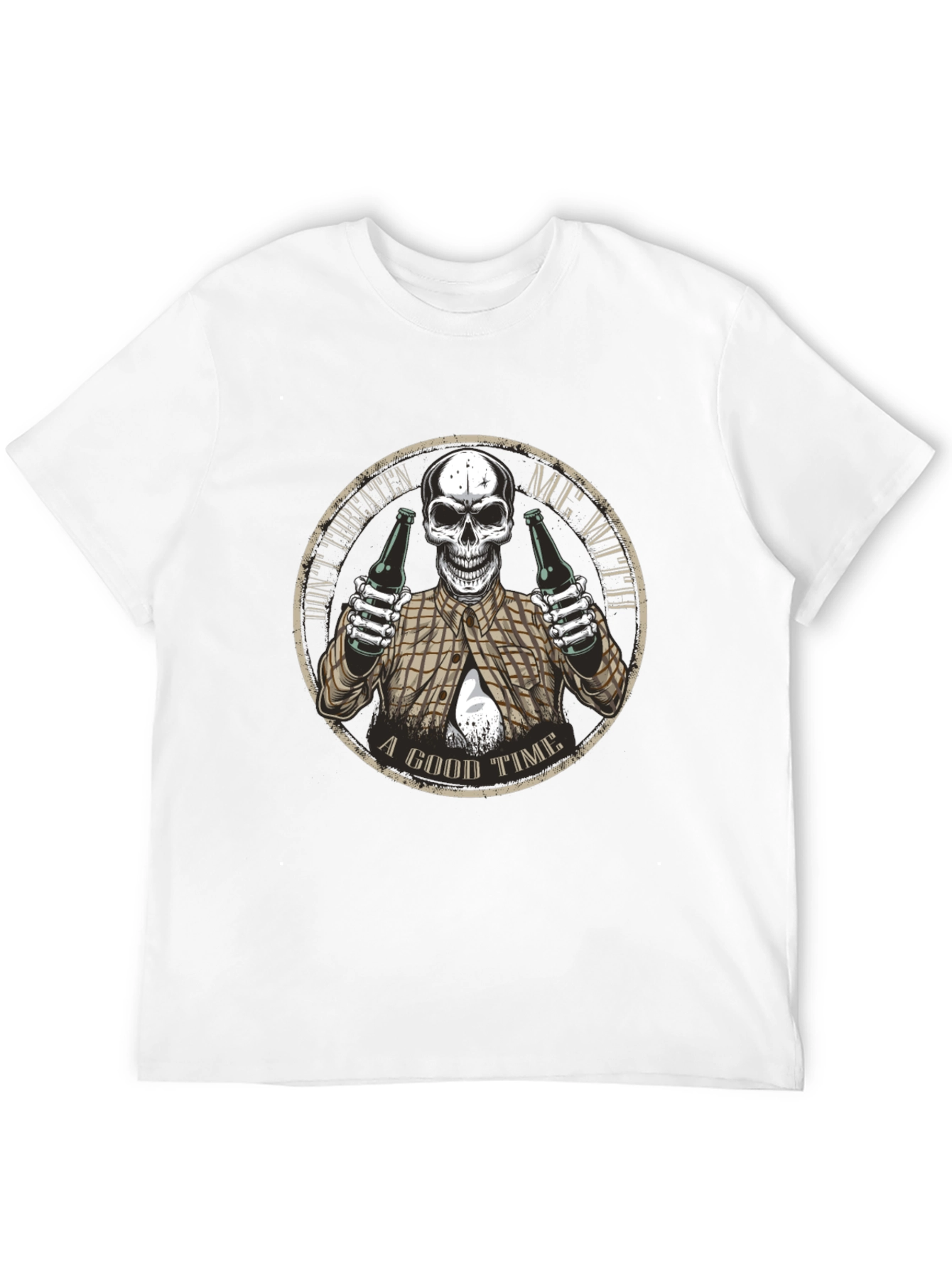 Dont Threaten Me Skull Graphic T-Shirt