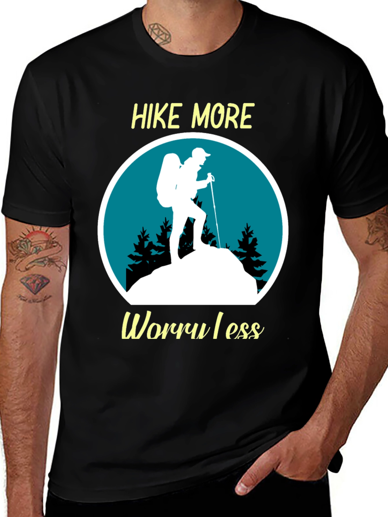 Hike More Worry Less Graphic T-Shirt