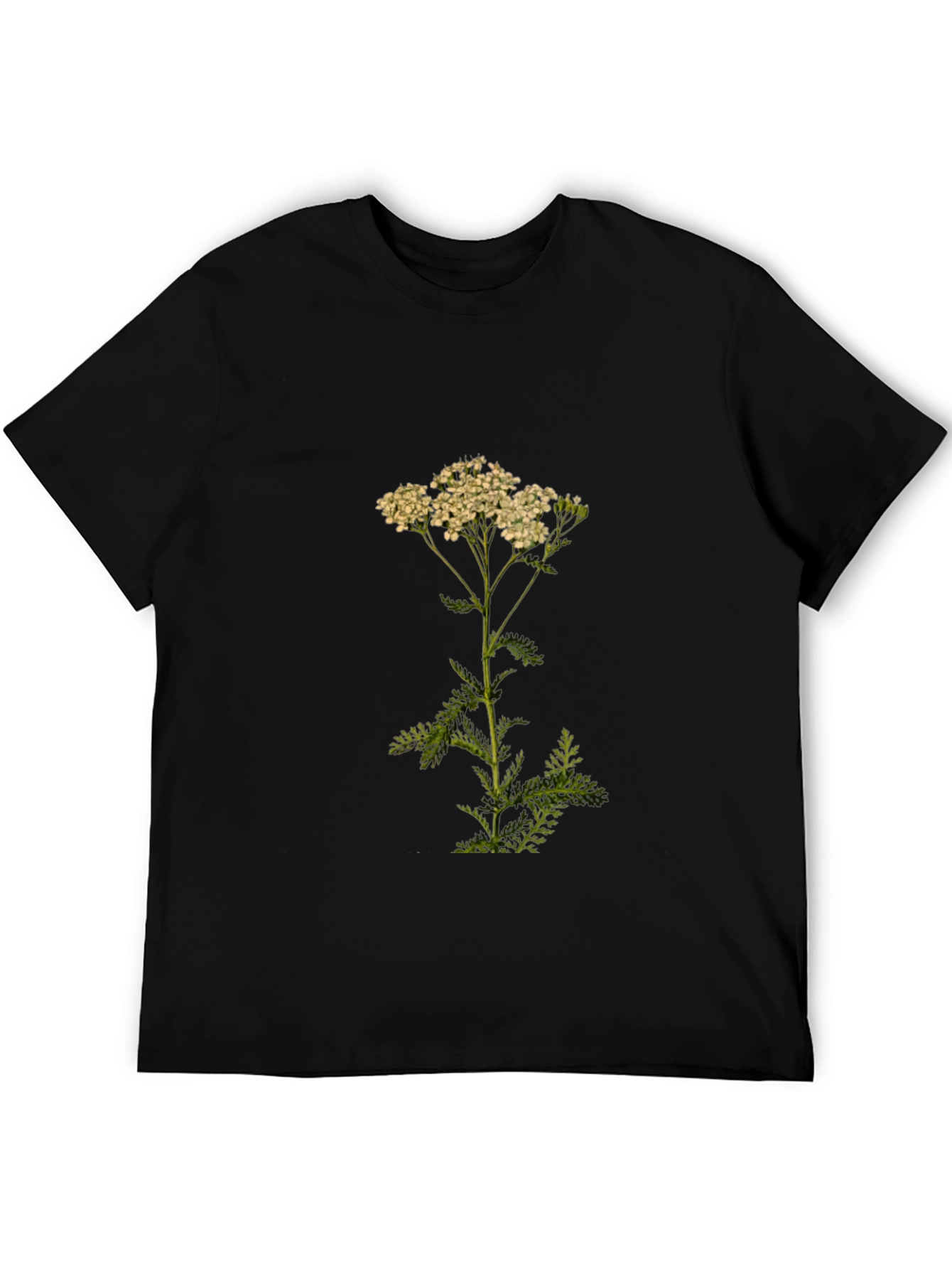 Botanical Print Tee - Achillea Yarrow Flower Shirt