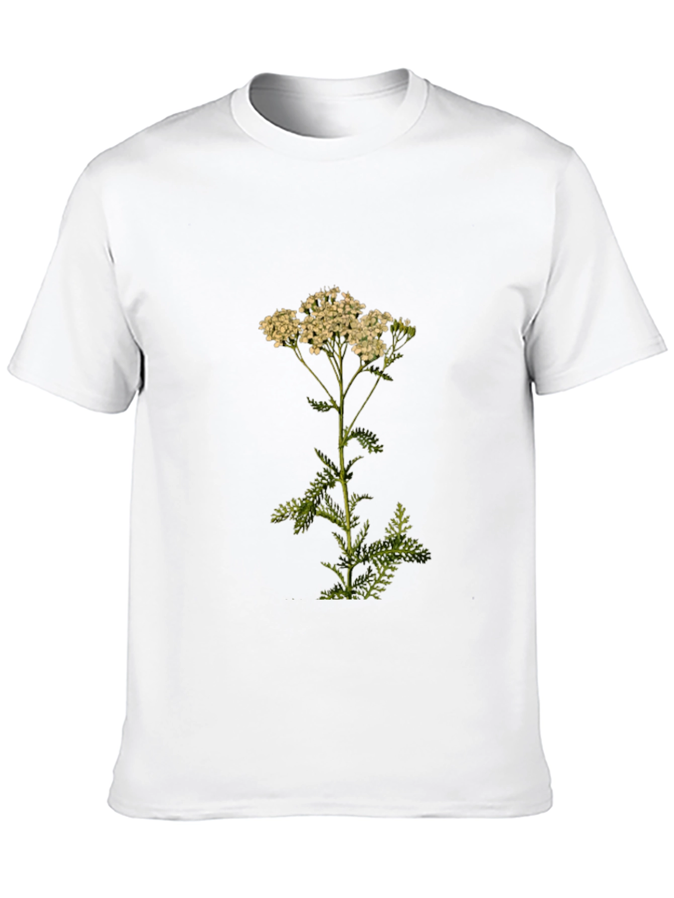 Botanical Print Tee - Achillea Yarrow Flower Shirt