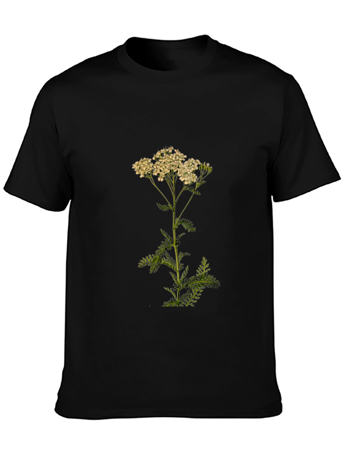 Botanical Print Tee - Achillea Yarrow Flower Shirt