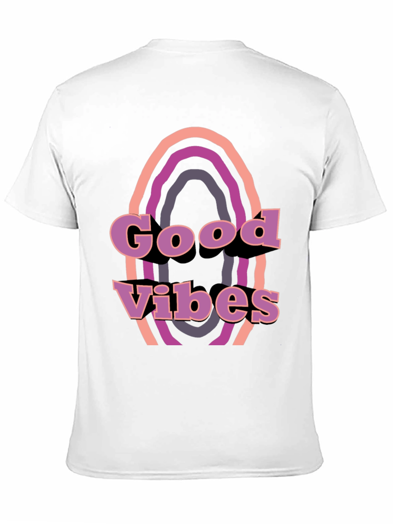 Good Vibes Retro Graphic Tee - Black
