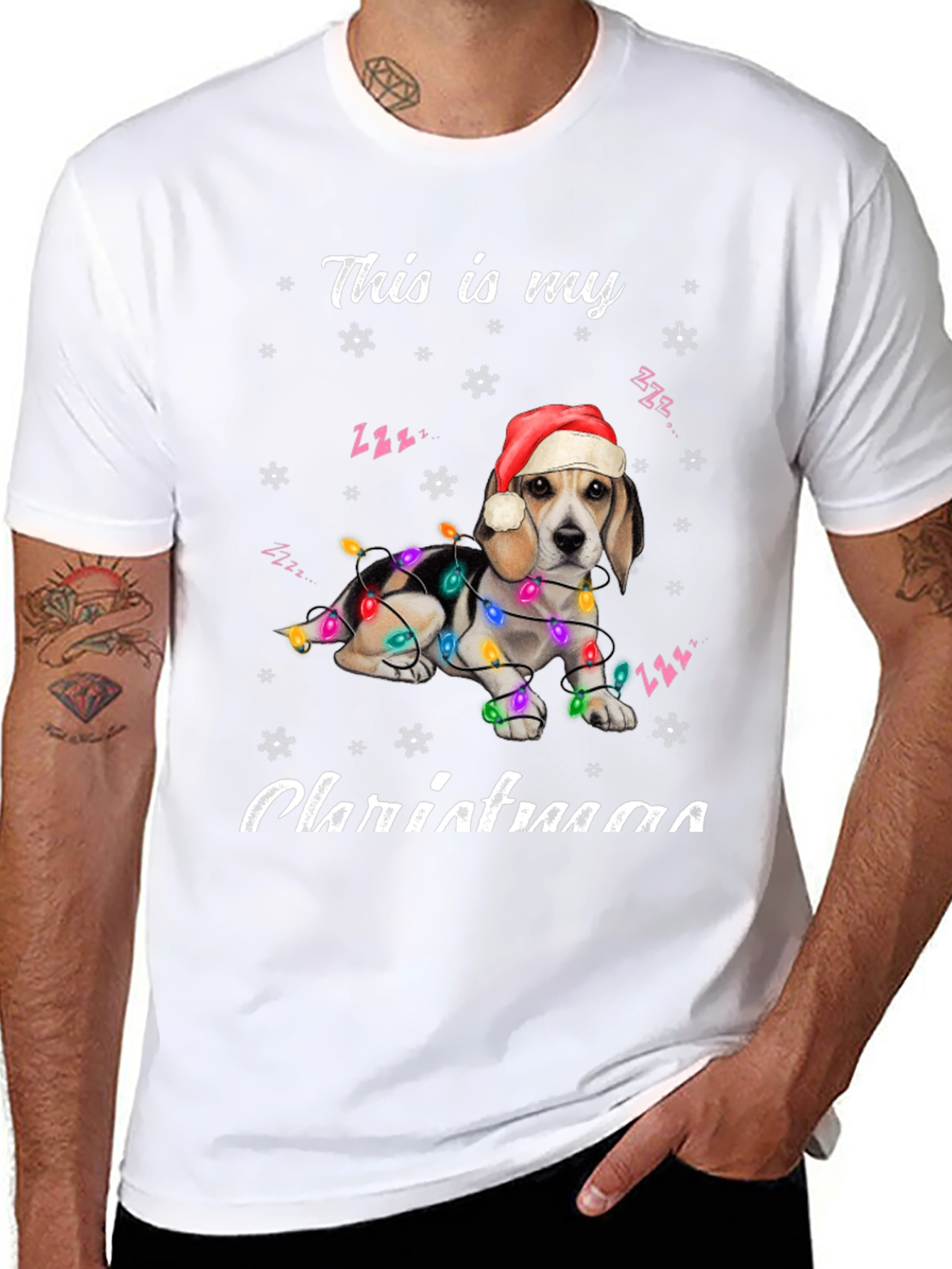 Christmas Beagle Dog T-Shirt - Holiday Season Apparel