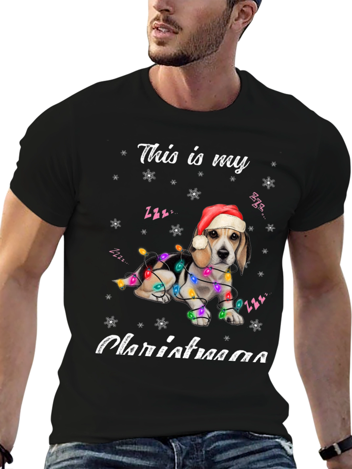 Christmas Beagle Dog T-Shirt - Holiday Season Apparel
