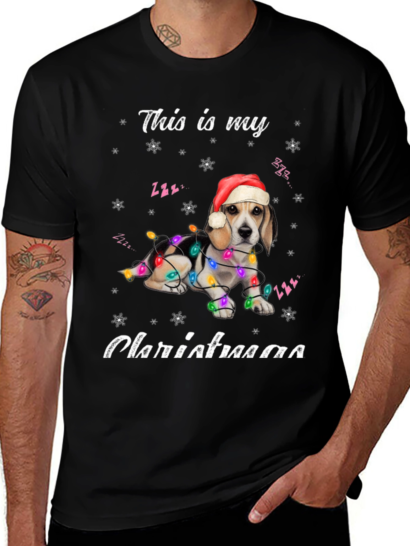 Christmas Beagle Dog T-Shirt - Holiday Season Apparel