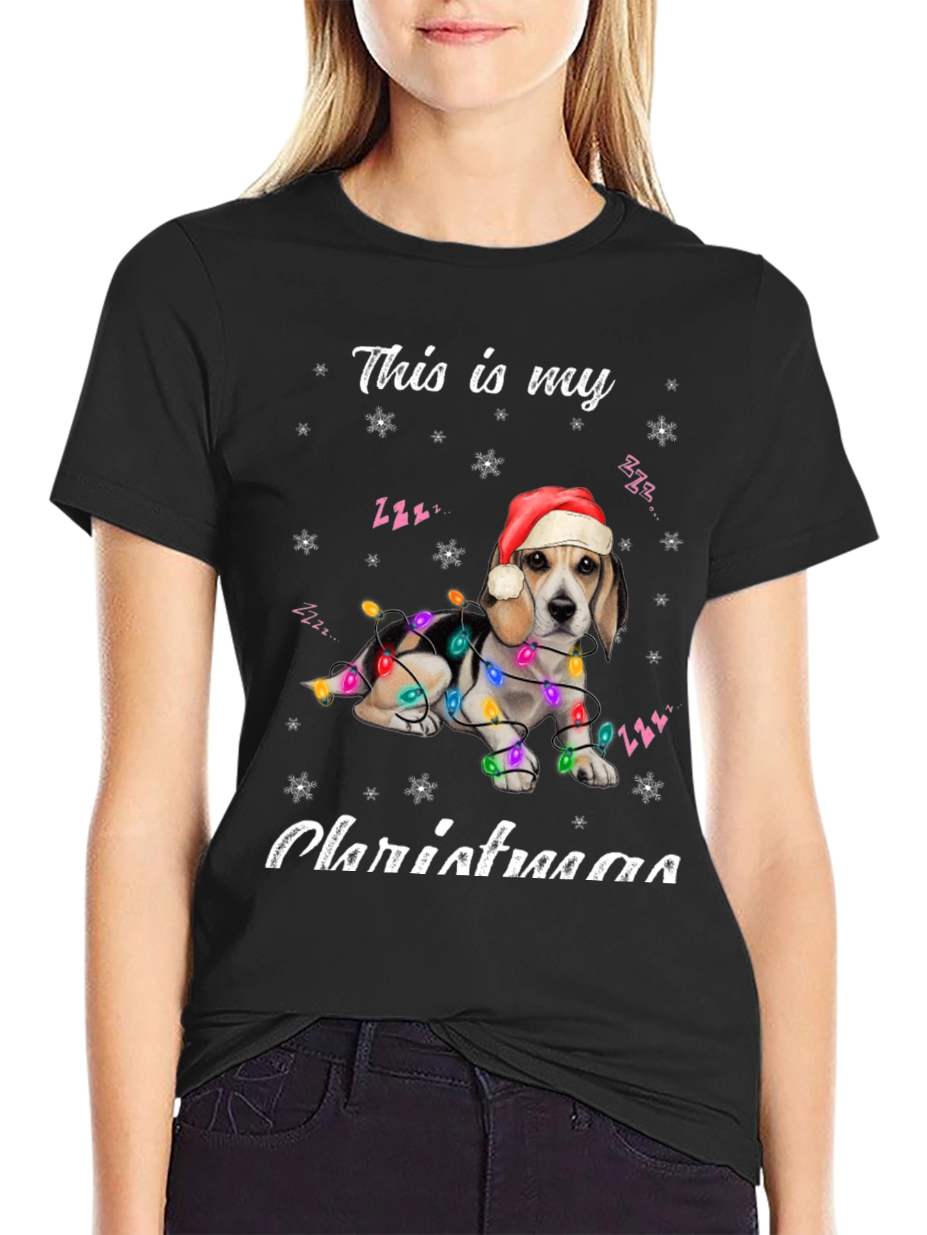 Christmas Beagle Dog T-Shirt - Holiday Season Apparel