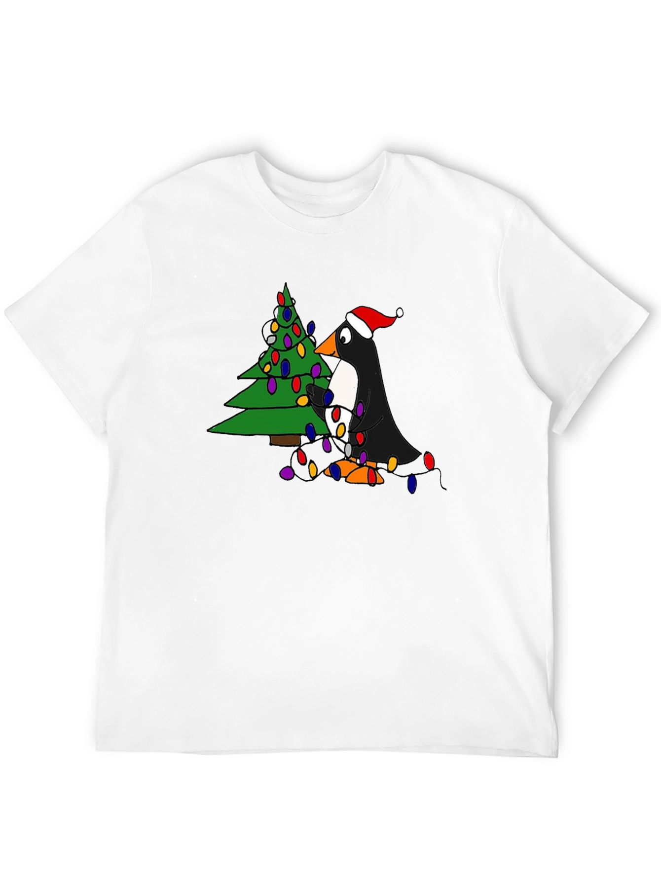Festive Penguin Christmas Tree T-Shirt