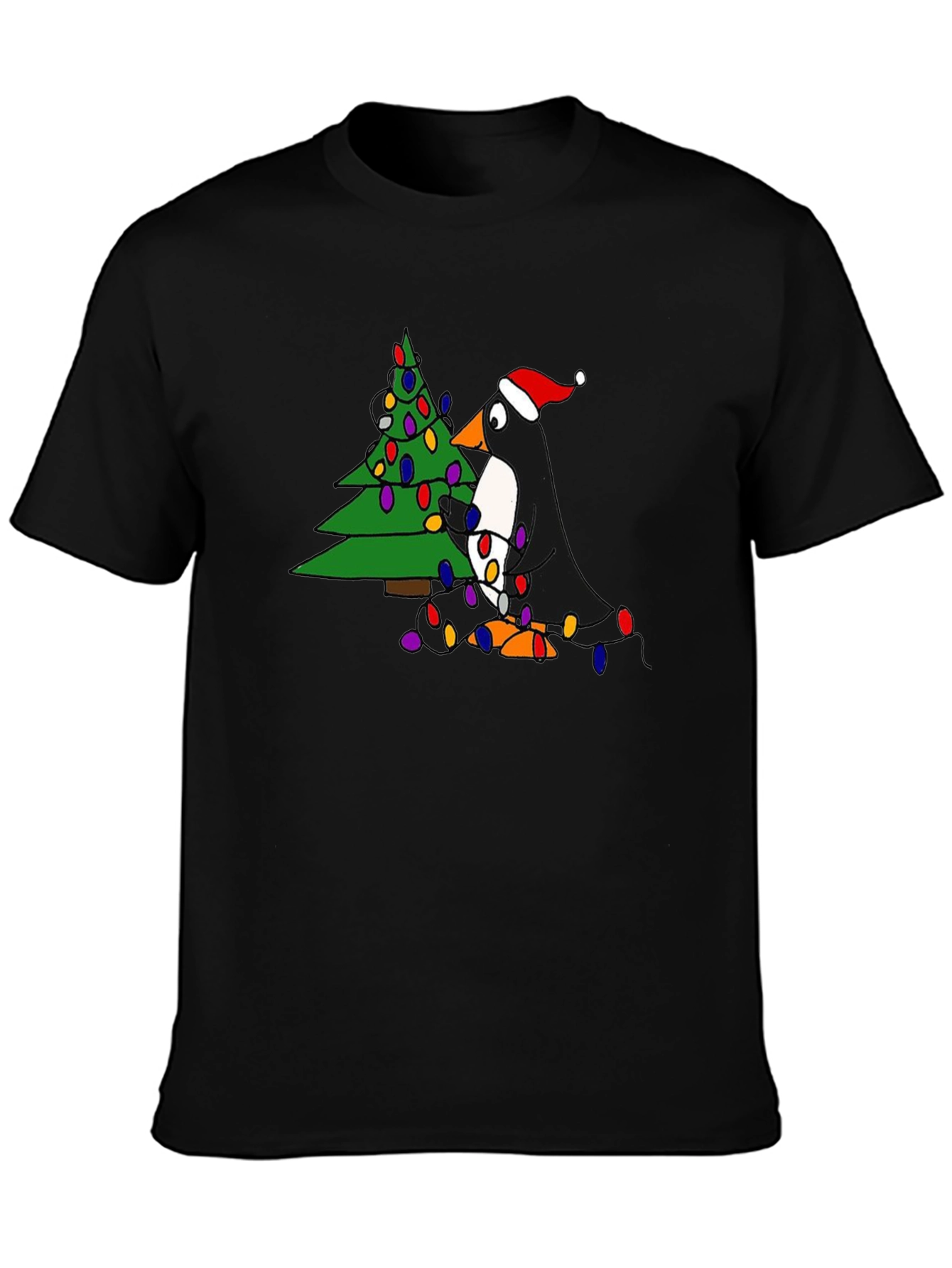 Festive Penguin Christmas Tree T-Shirt