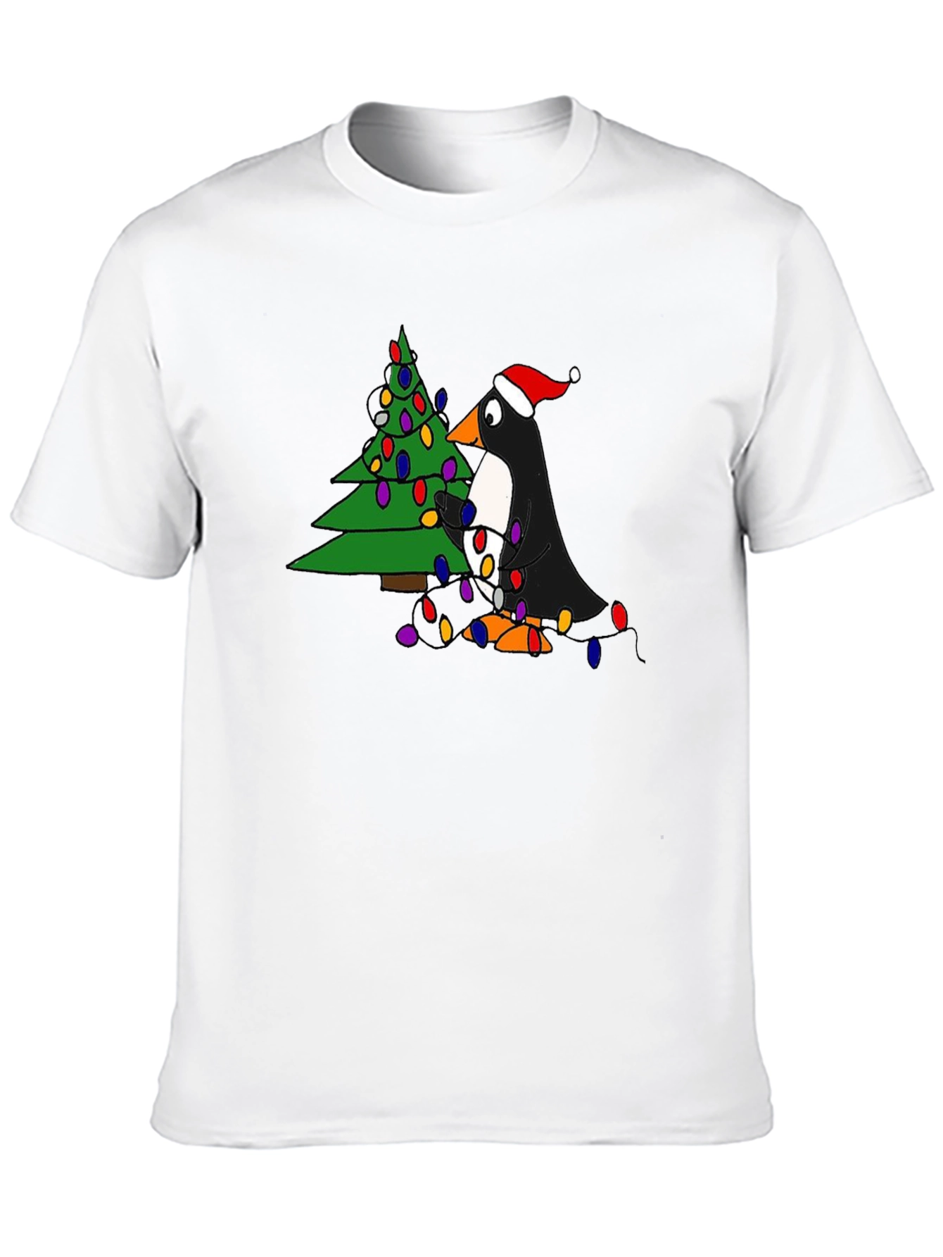 Festive Penguin Christmas Tree T-Shirt