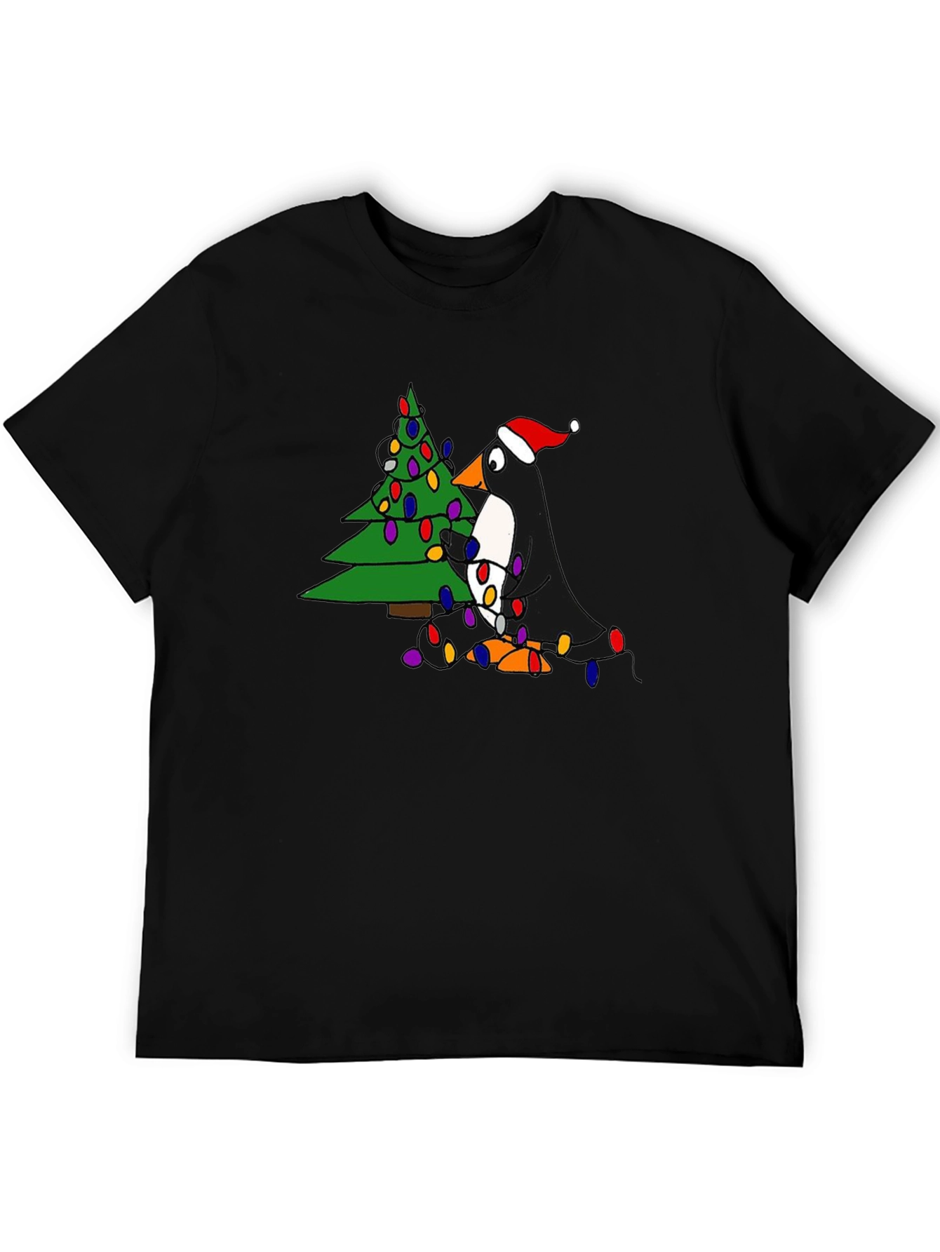 Festive Penguin Christmas Tree T-Shirt