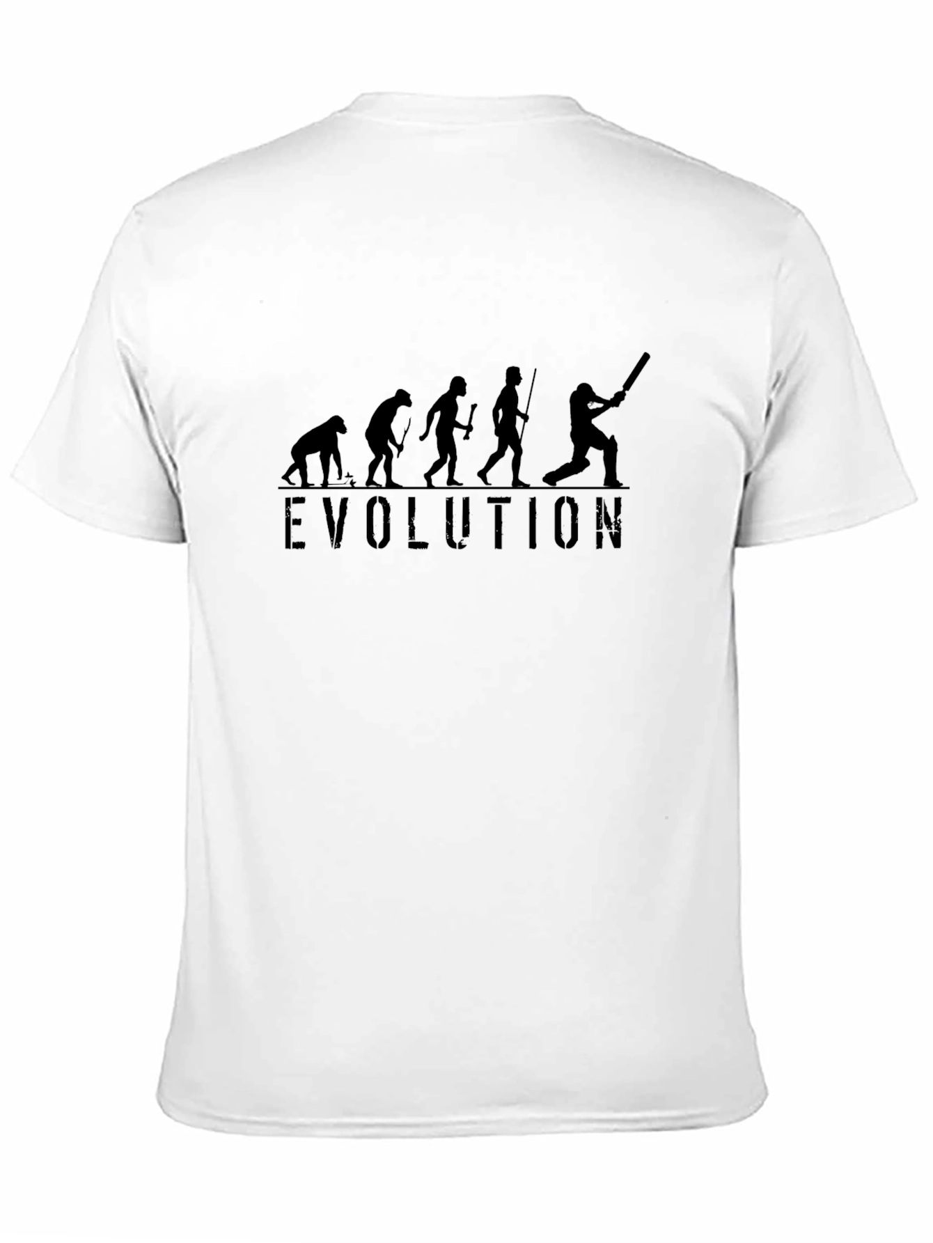 Evolution of Cricket Black Graphic T-Shirt