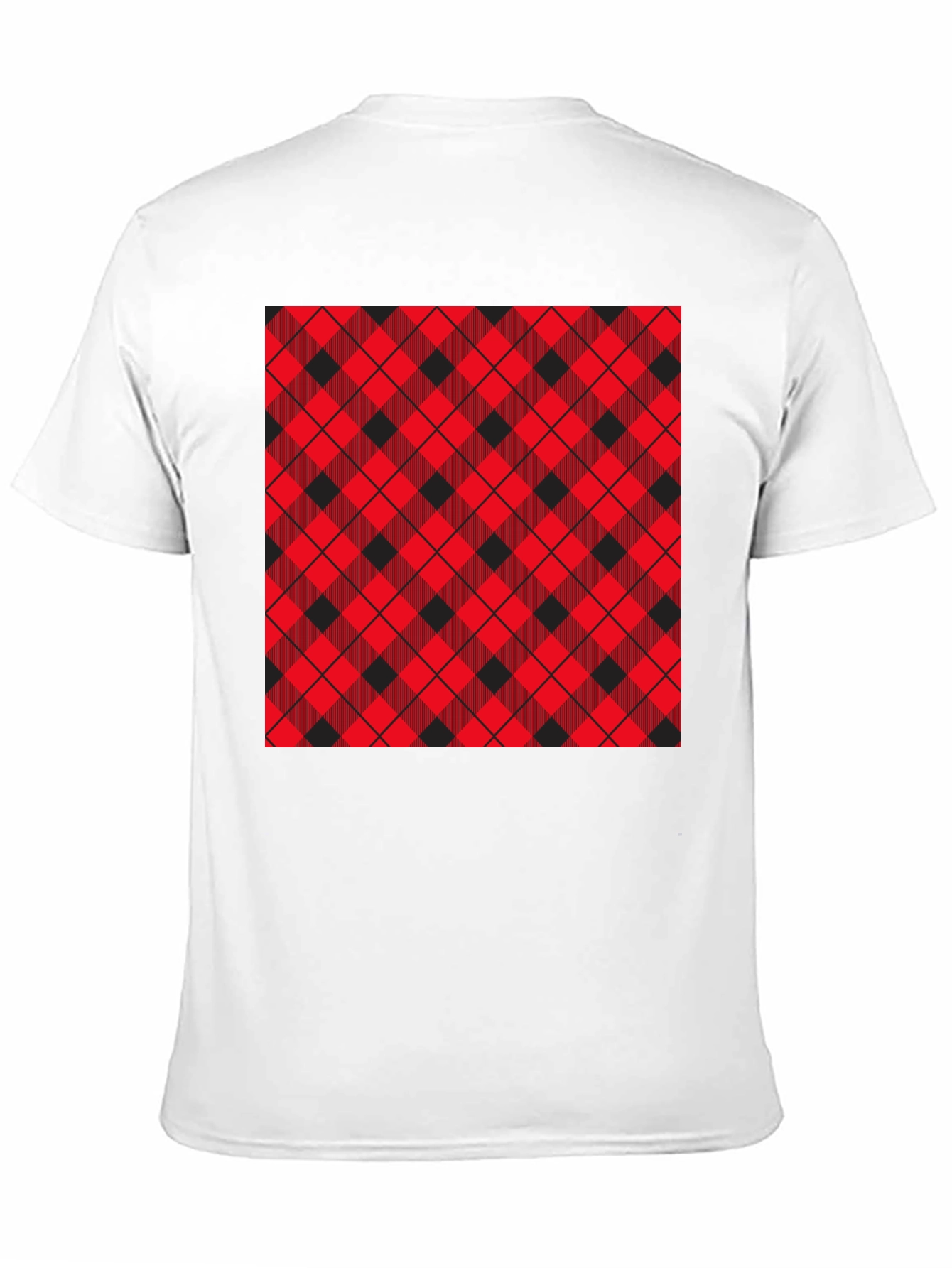 Plaid Patch Black Tee