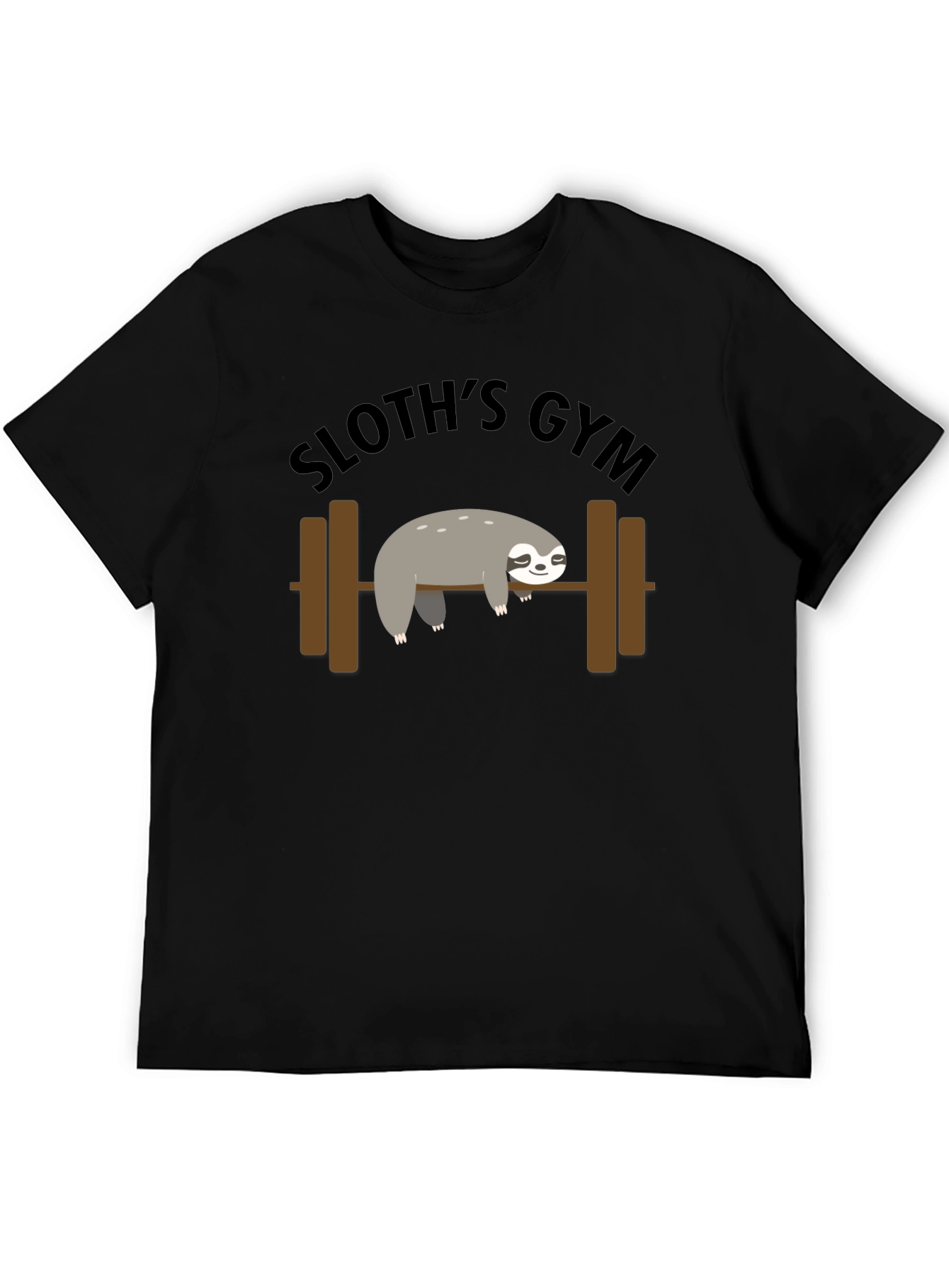 Sloths Gym Black T-Shirt