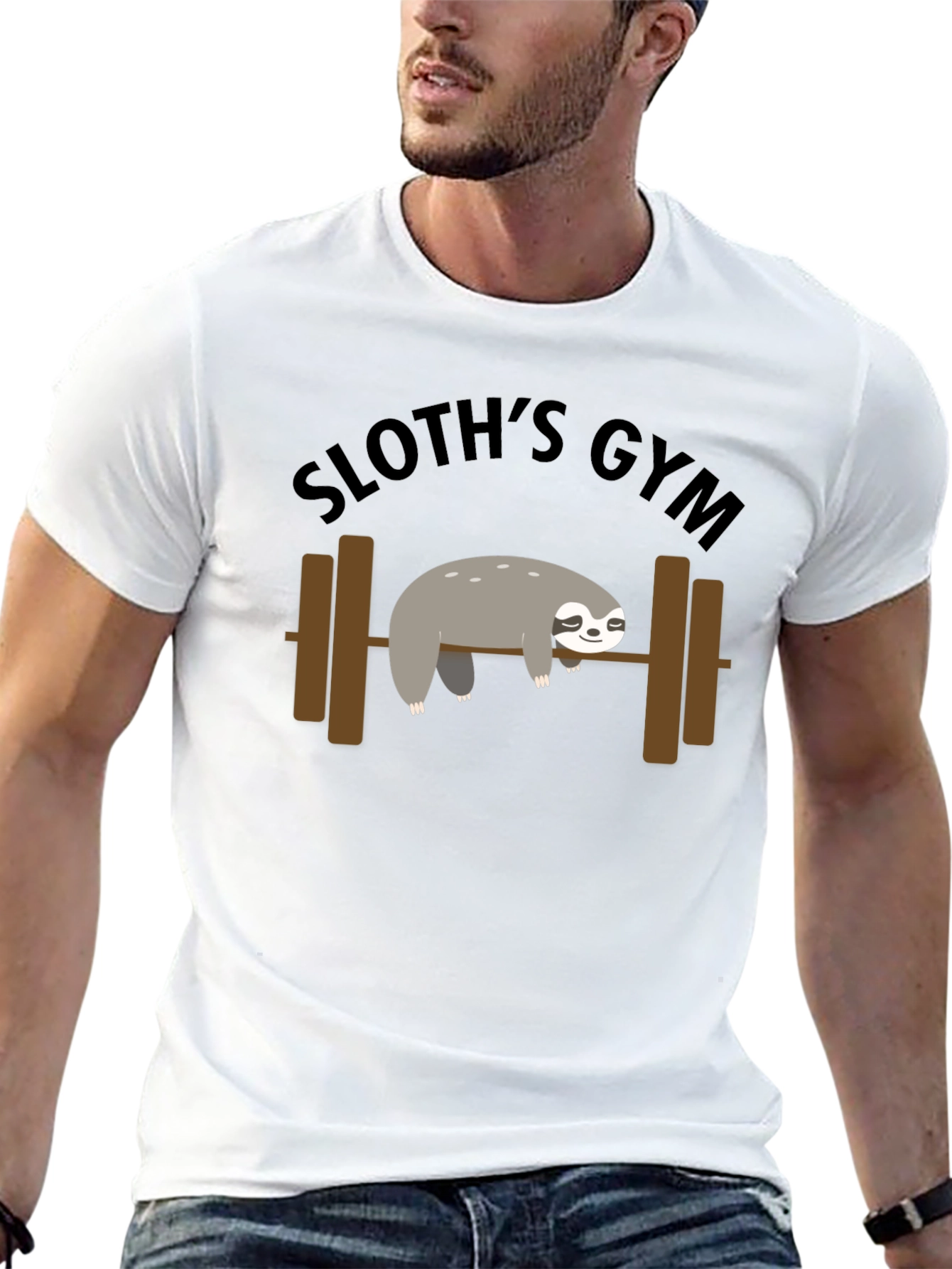 Sloths Gym Black T-Shirt