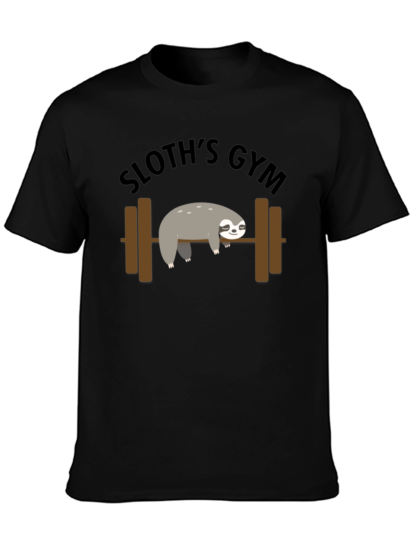 Sloths Gym Black T-Shirt