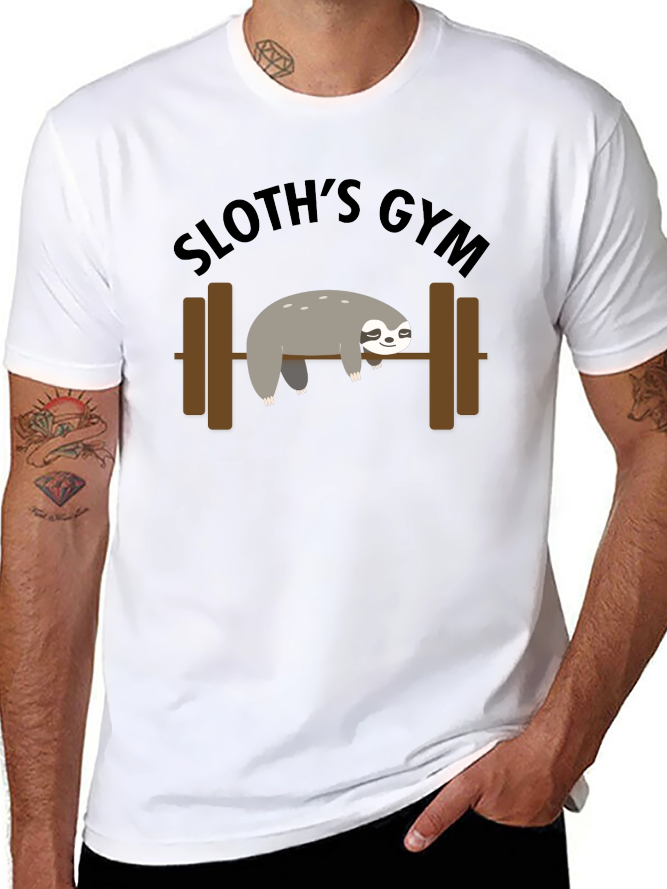 Sloths Gym Black T-Shirt