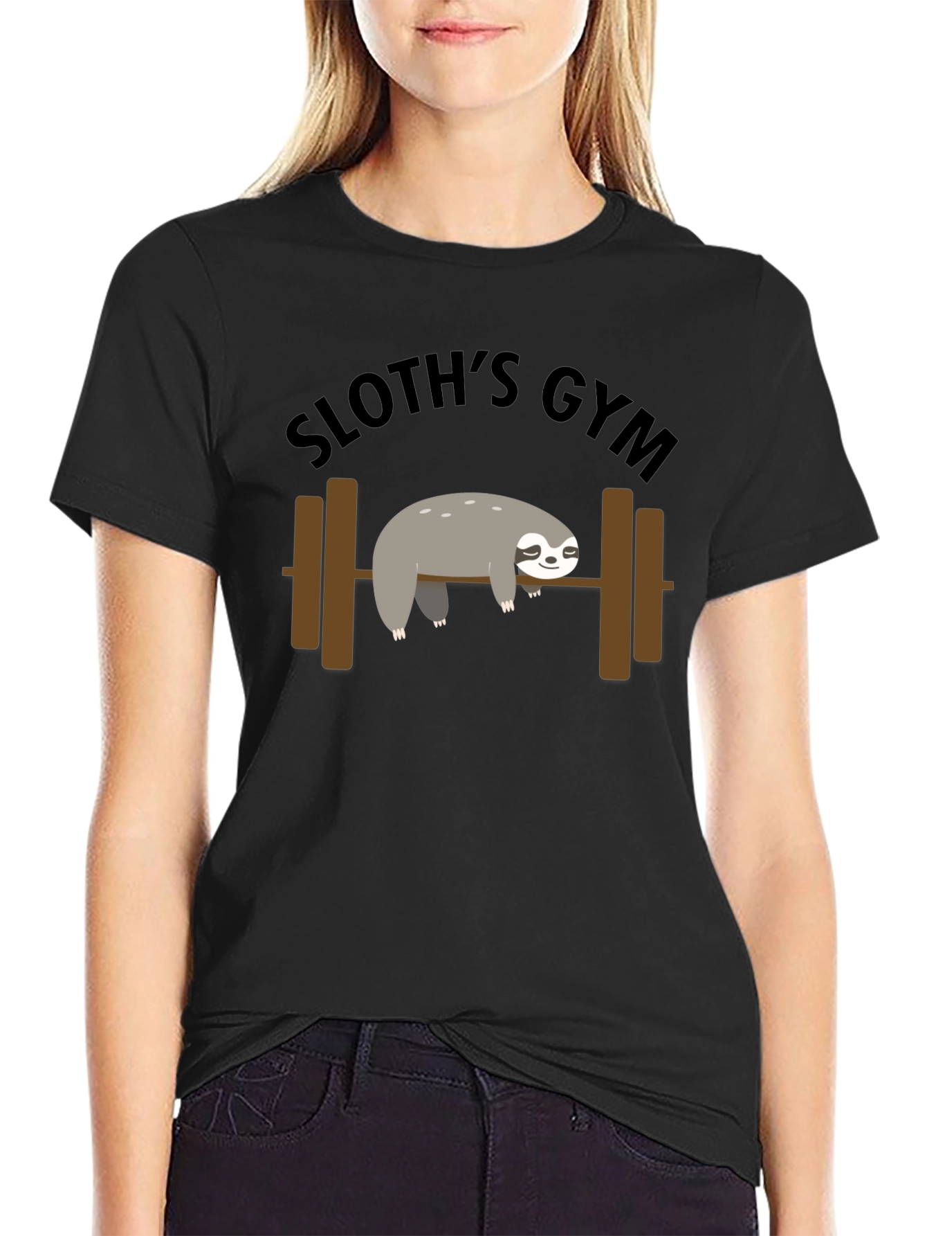 Sloths Gym Black T-Shirt