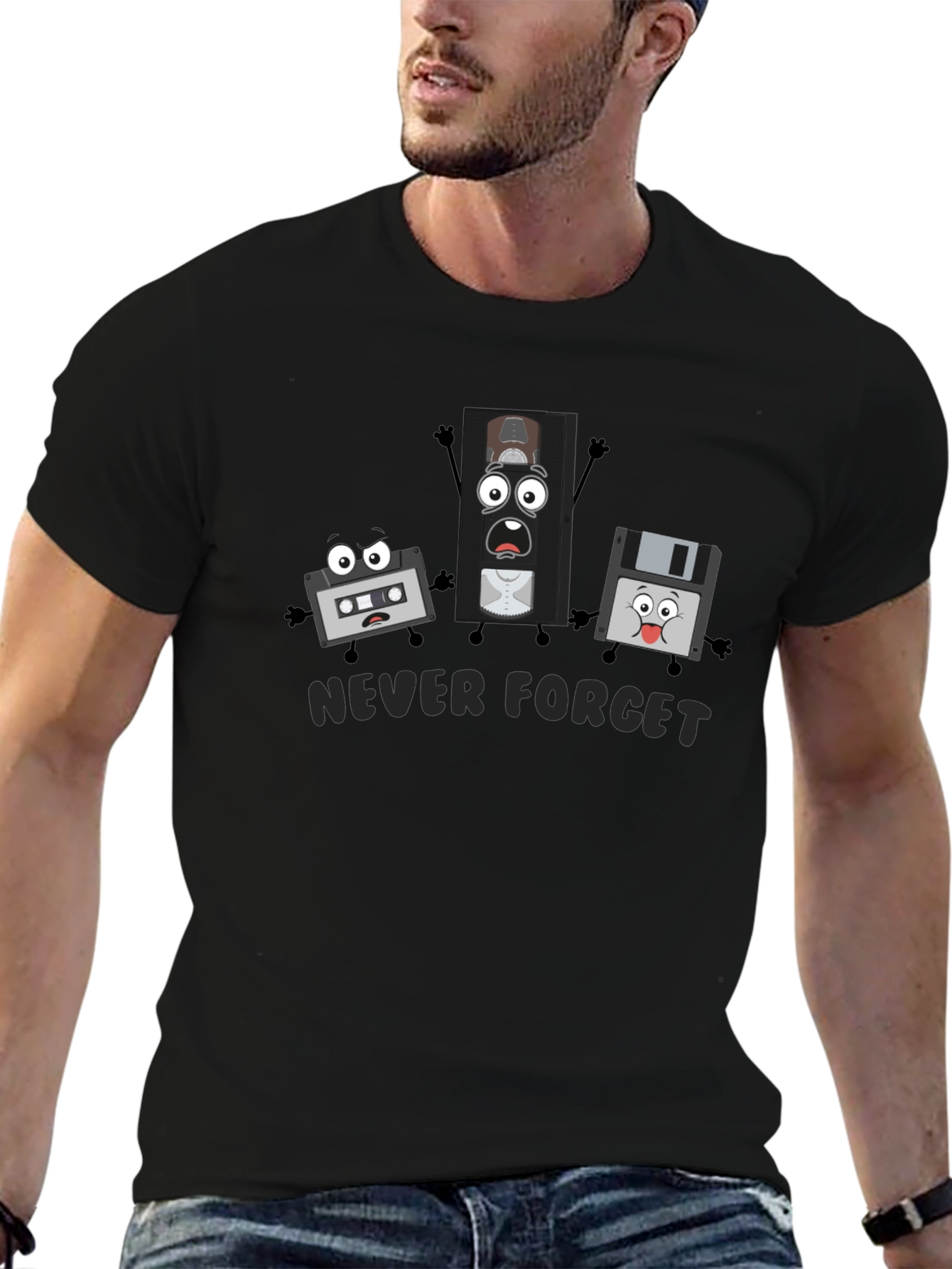 Never Forget Retro Tech T-Shirt