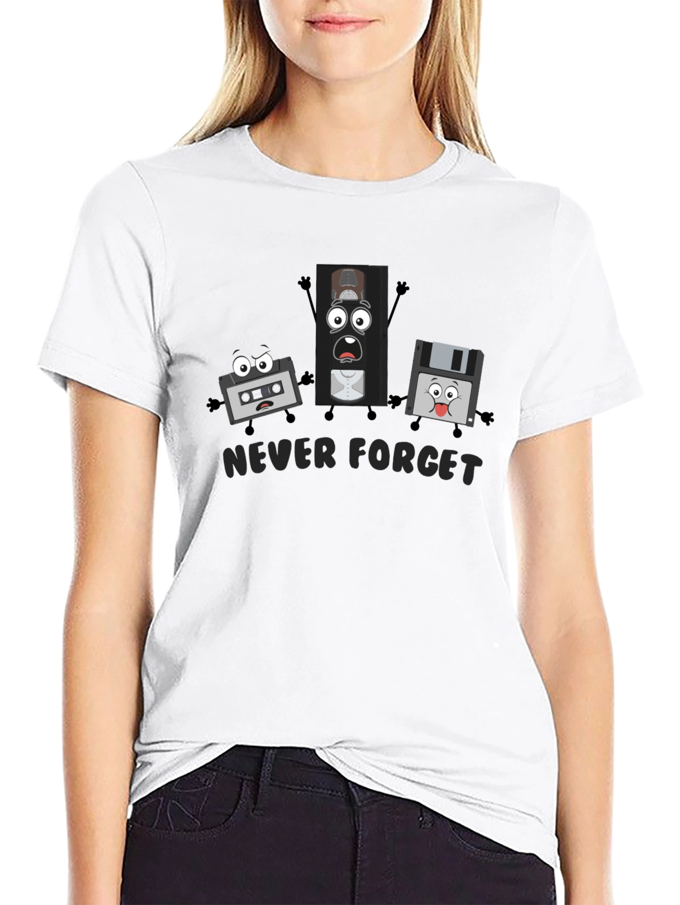 Never Forget Retro Tech T-Shirt