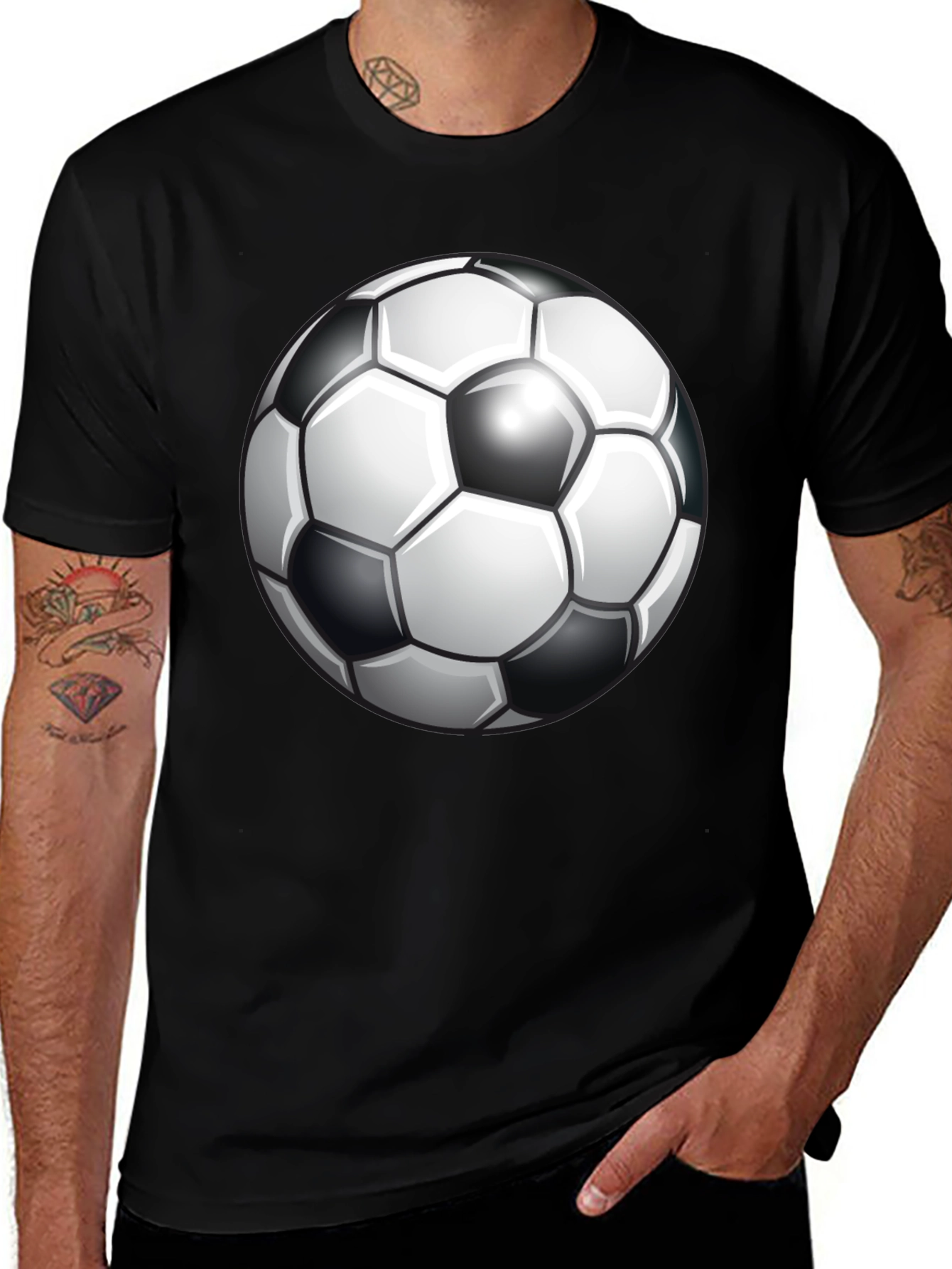 Soccer Ball Graphic Tee - Classic Design