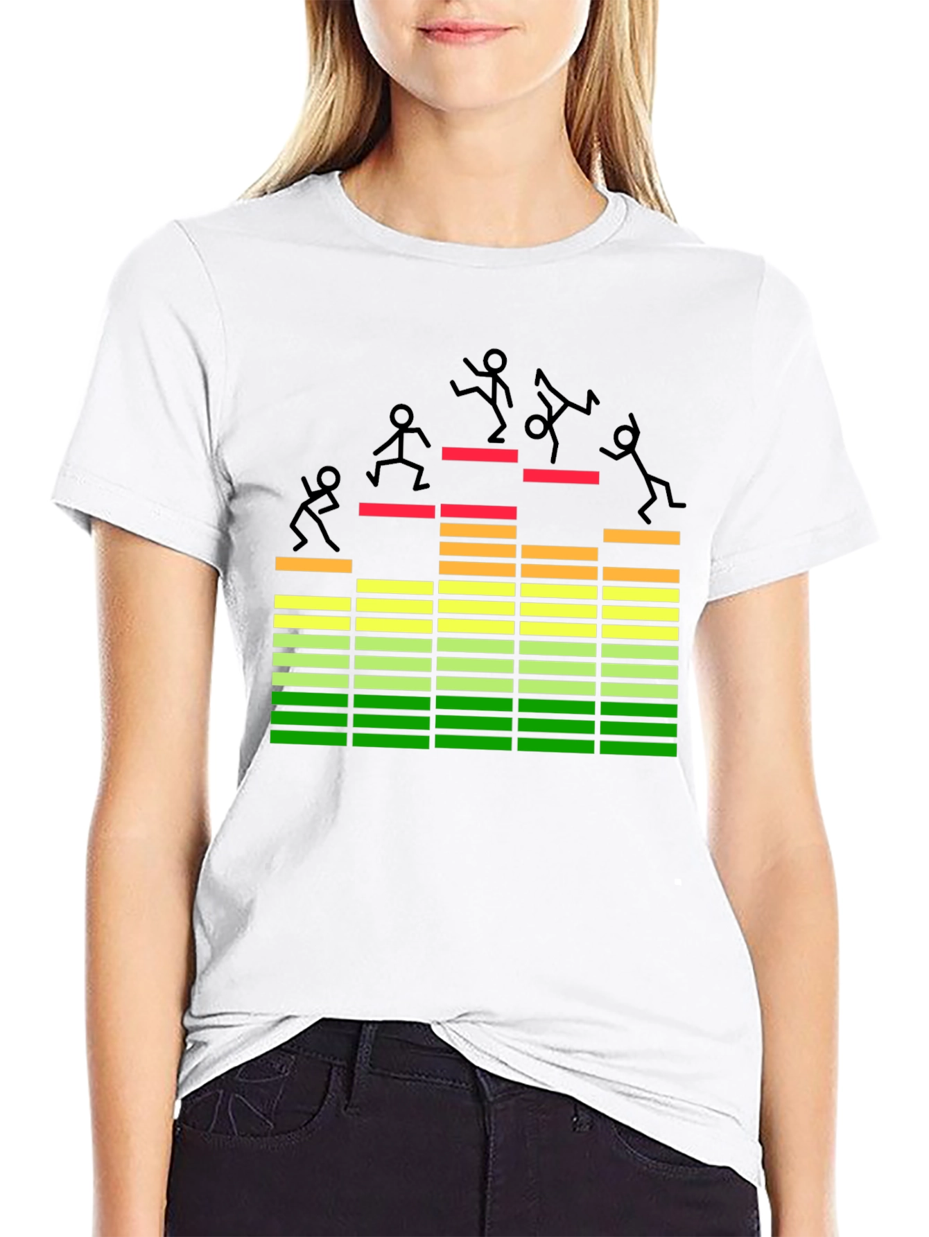 Equalizer Stick Figure Black T-Shirt