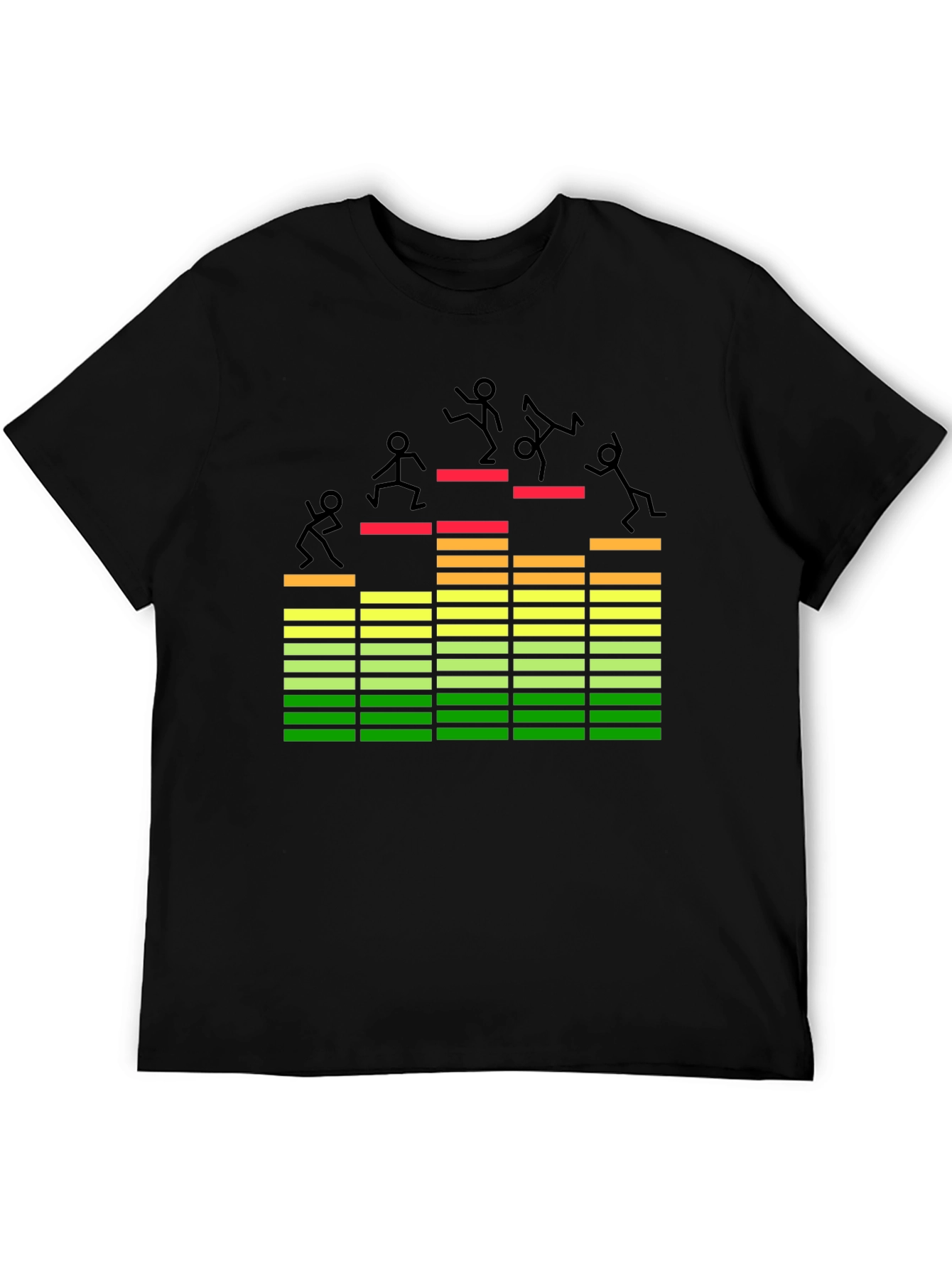 Equalizer Stick Figure Black T-Shirt
