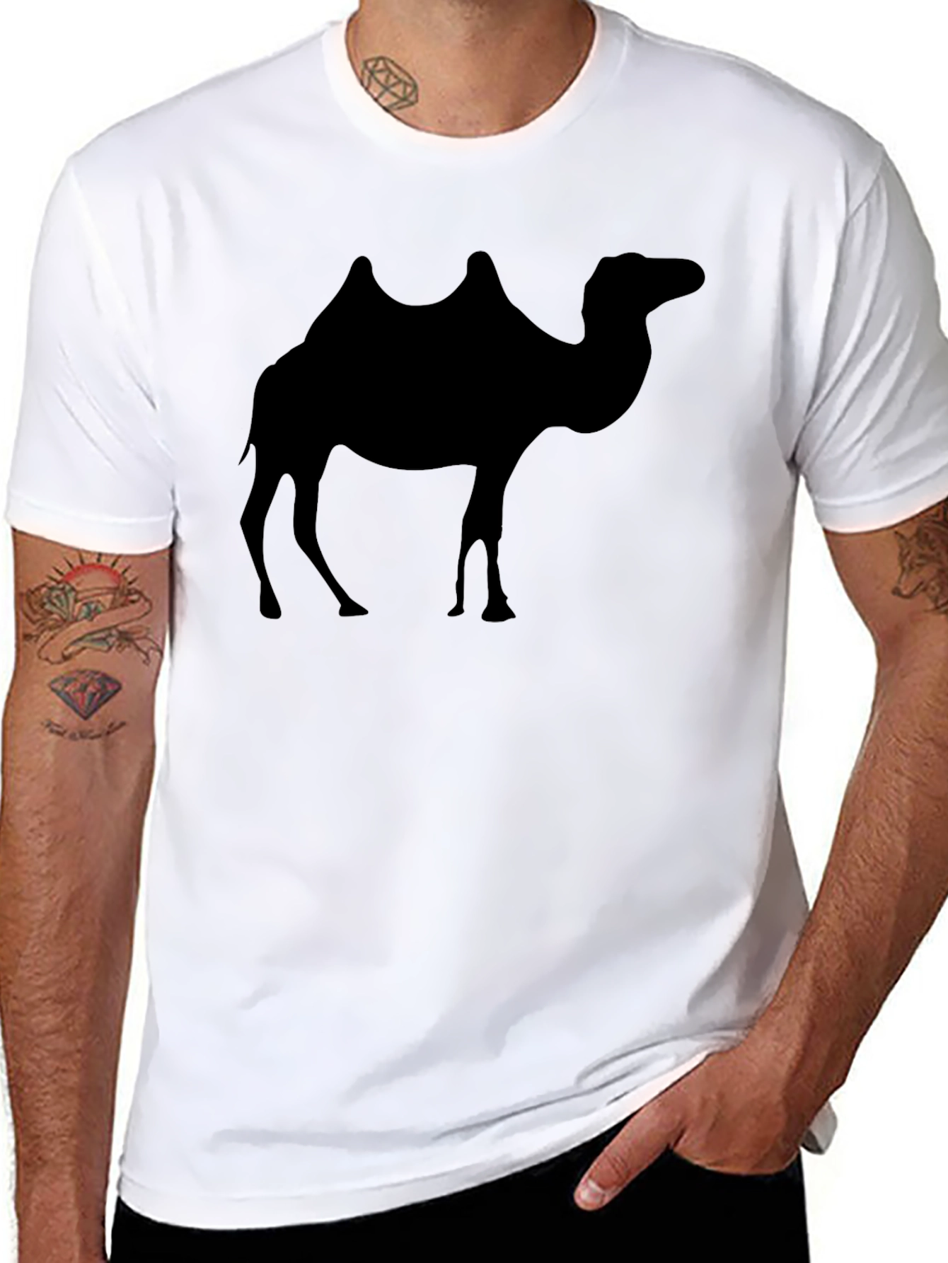 Camel Silhouette Black T-Shirt