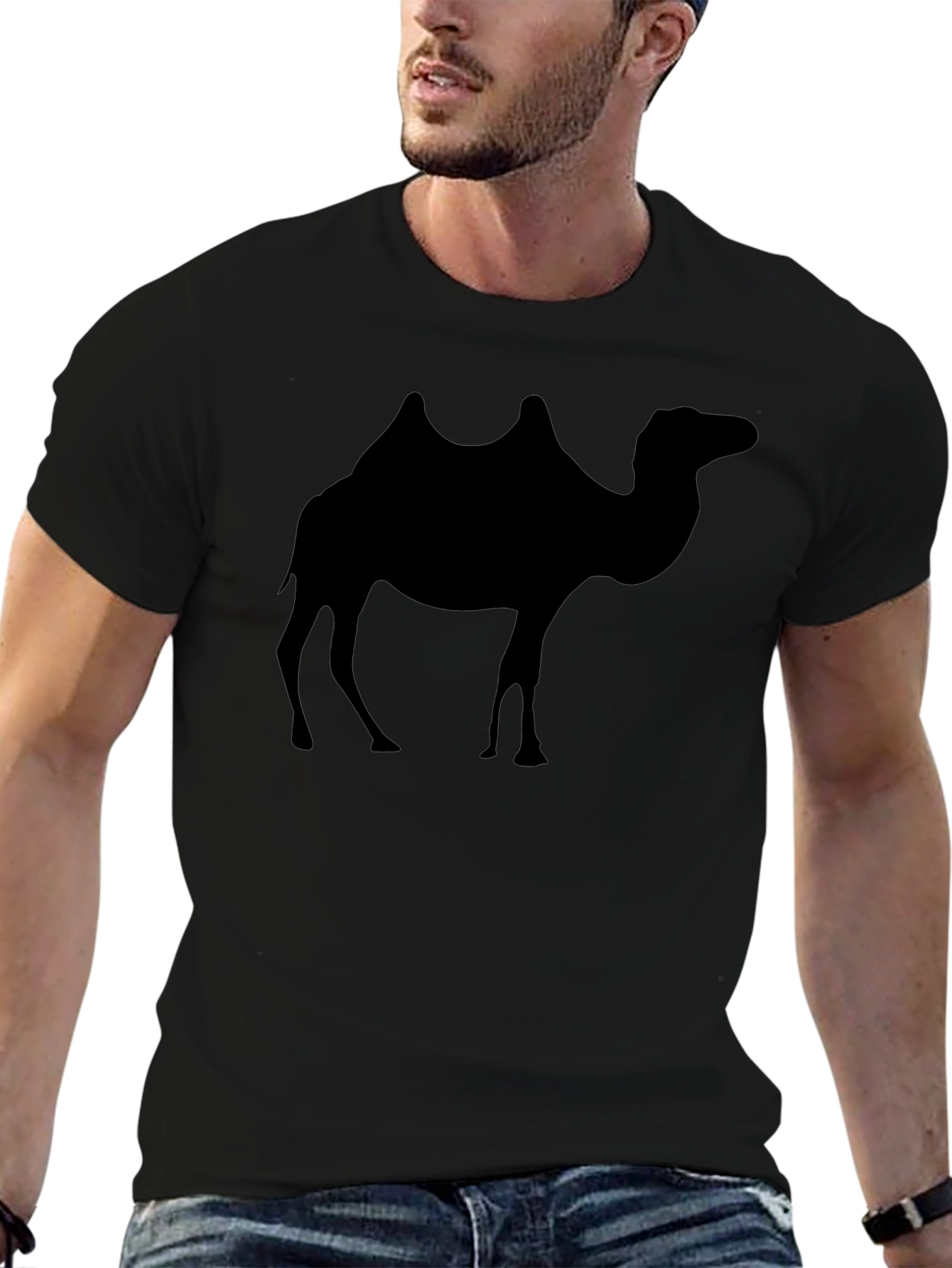 Camel Silhouette Black T-Shirt