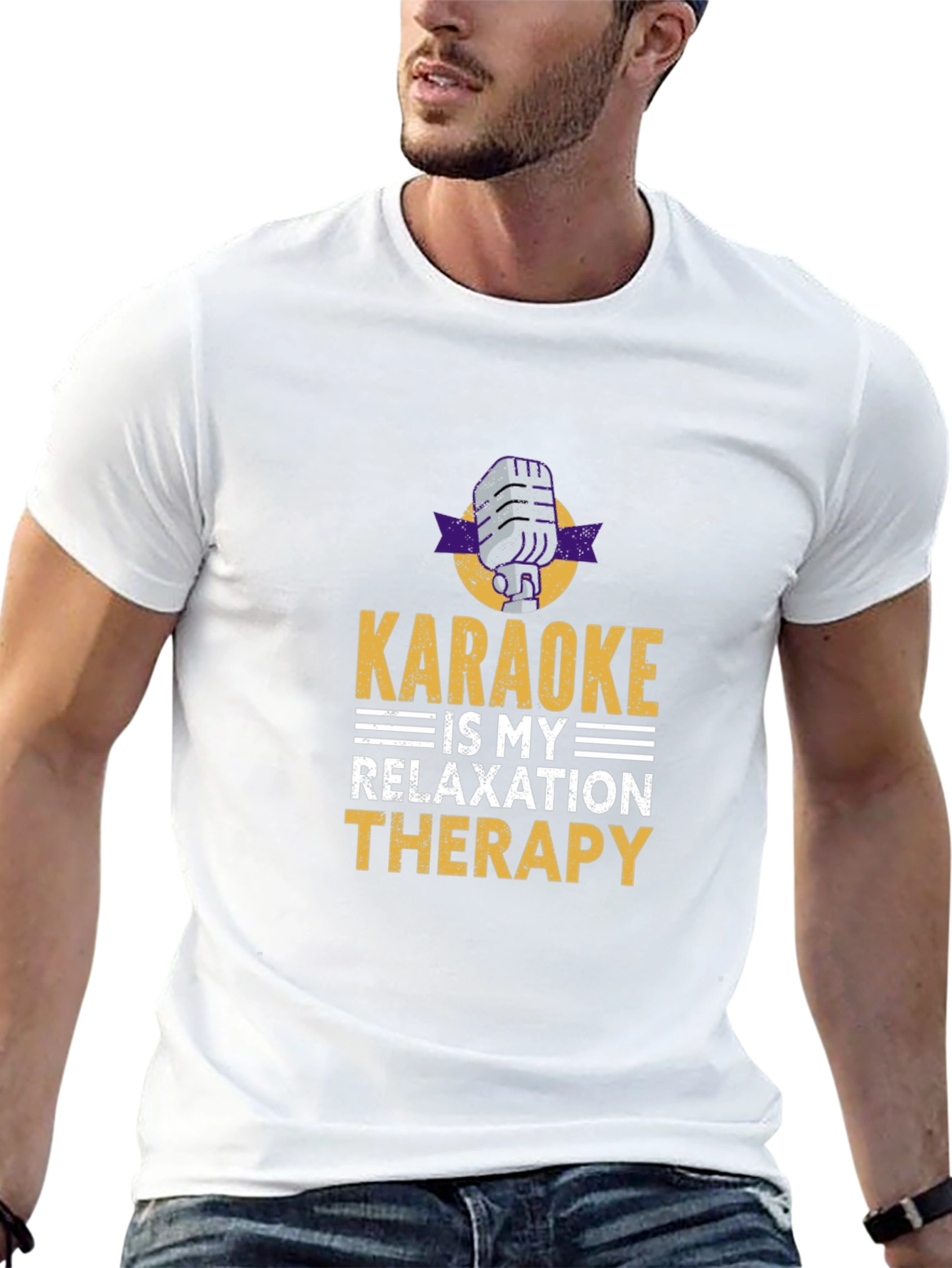 Karaoke Therapy T-Shirt - Music Lover Tee