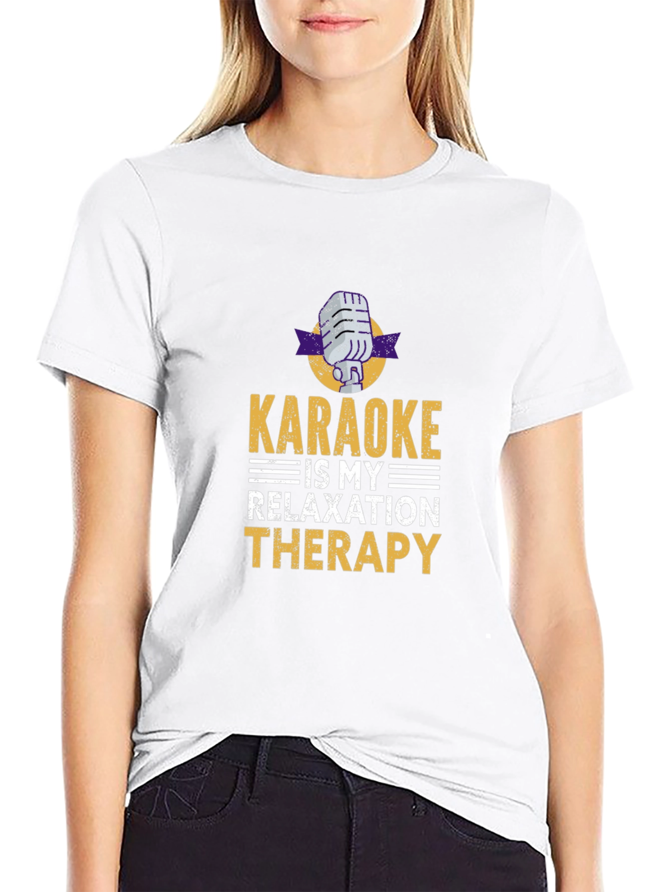 Karaoke Therapy T-Shirt - Music Lover Tee