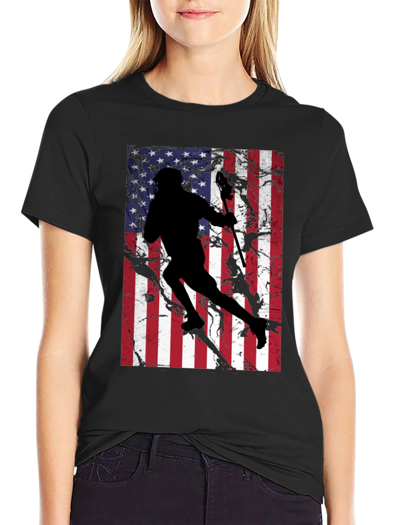 USA Lacrosse Player T-Shirt