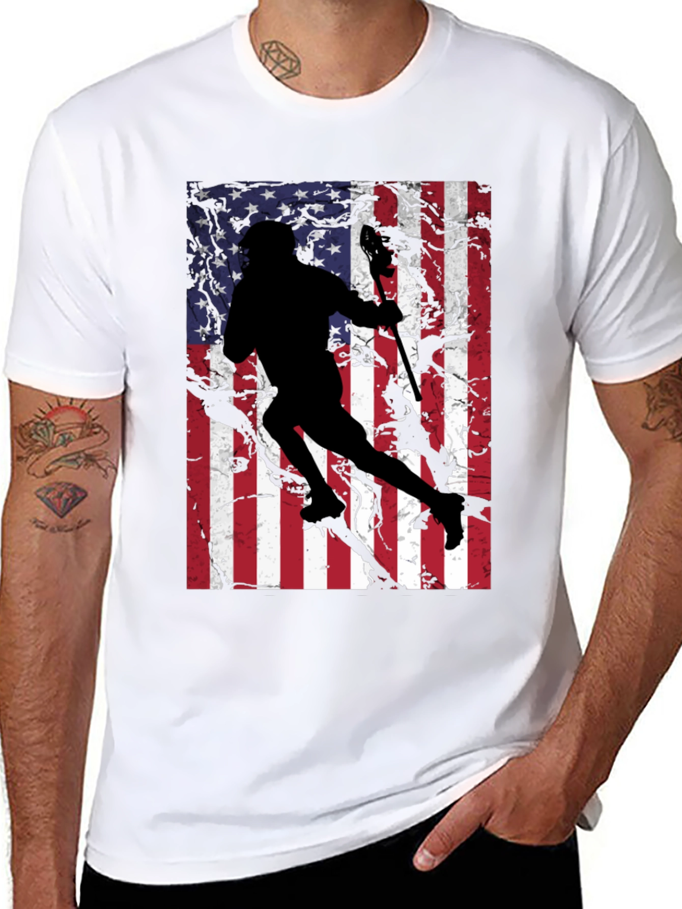 USA Lacrosse Player T-Shirt