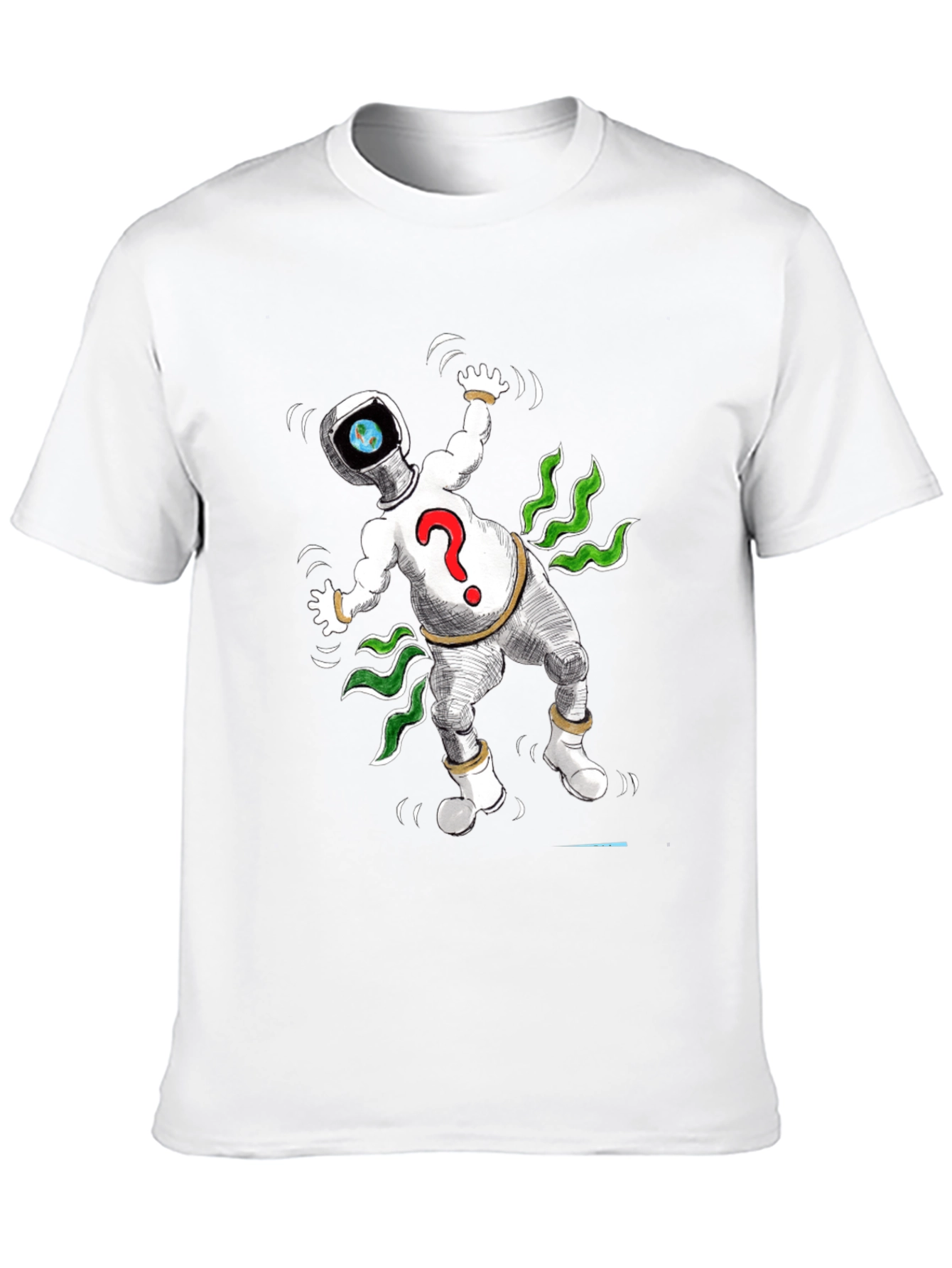 Cosmic Question T-Shirt - Black Cotton Tee