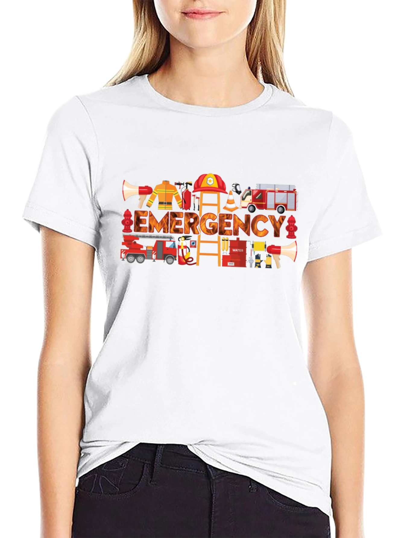 Emergency Firefighter Graphic Tee