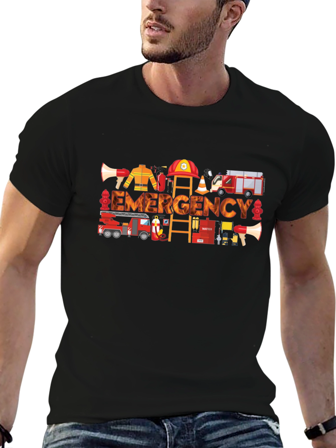Emergency Firefighter Graphic Tee