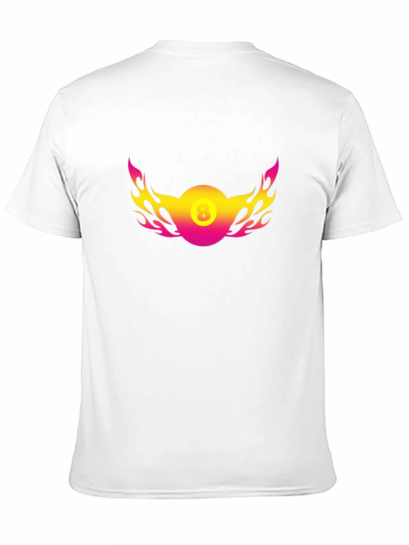 8 Ball Flame Graphic Black T-Shirt