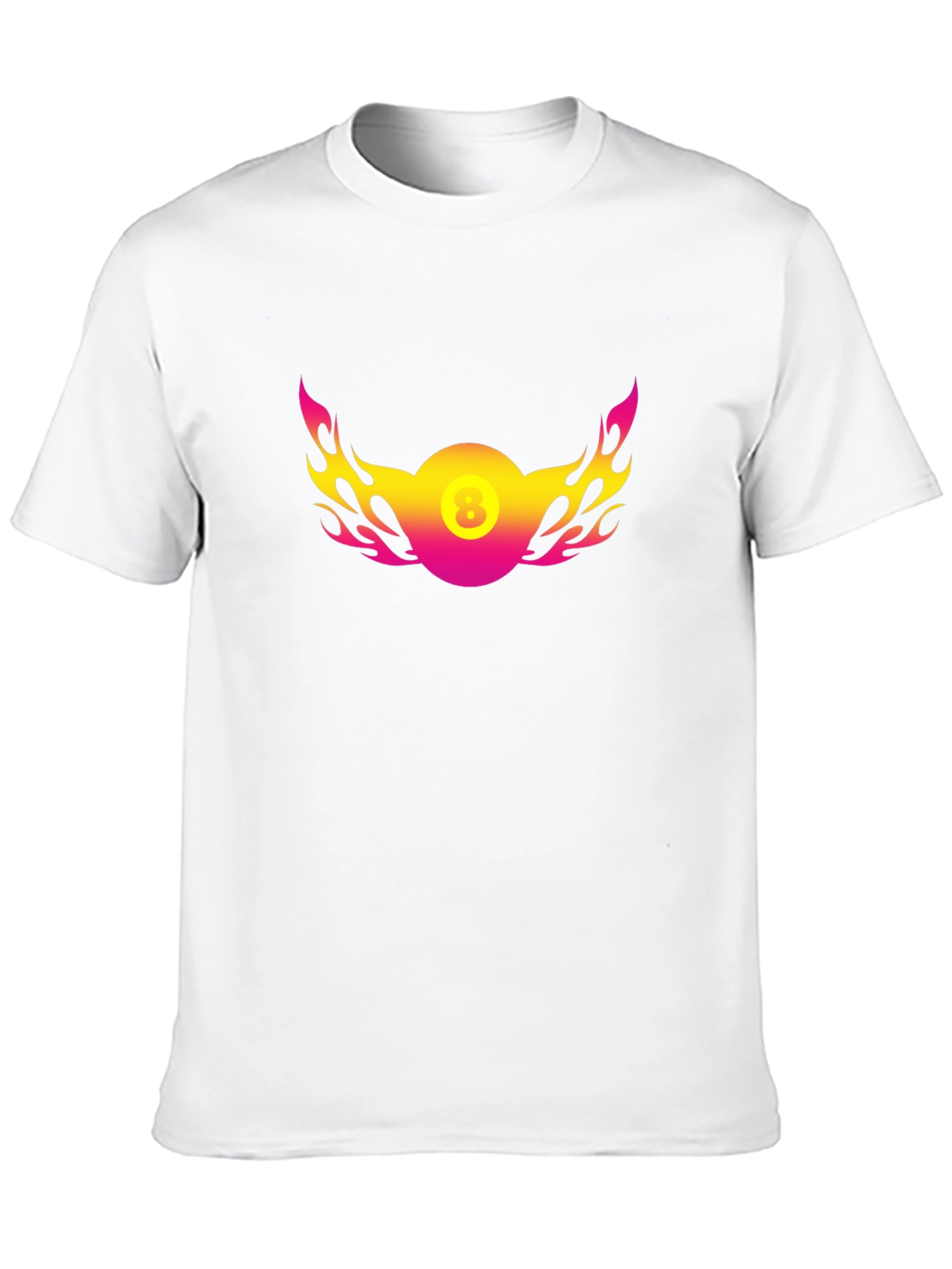 8 Ball Flame Graphic Black T-Shirt