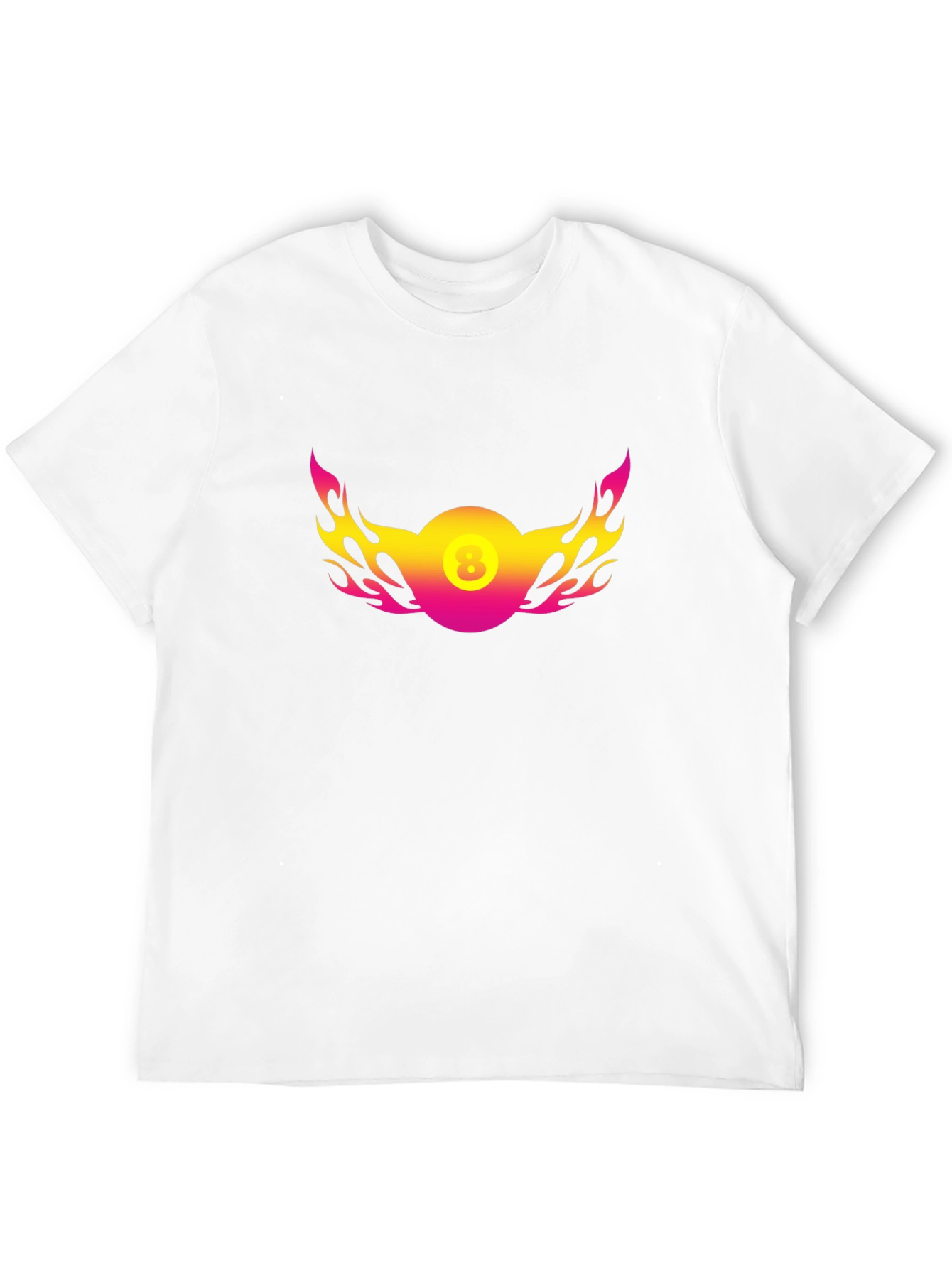 8 Ball Flame Graphic Black T-Shirt