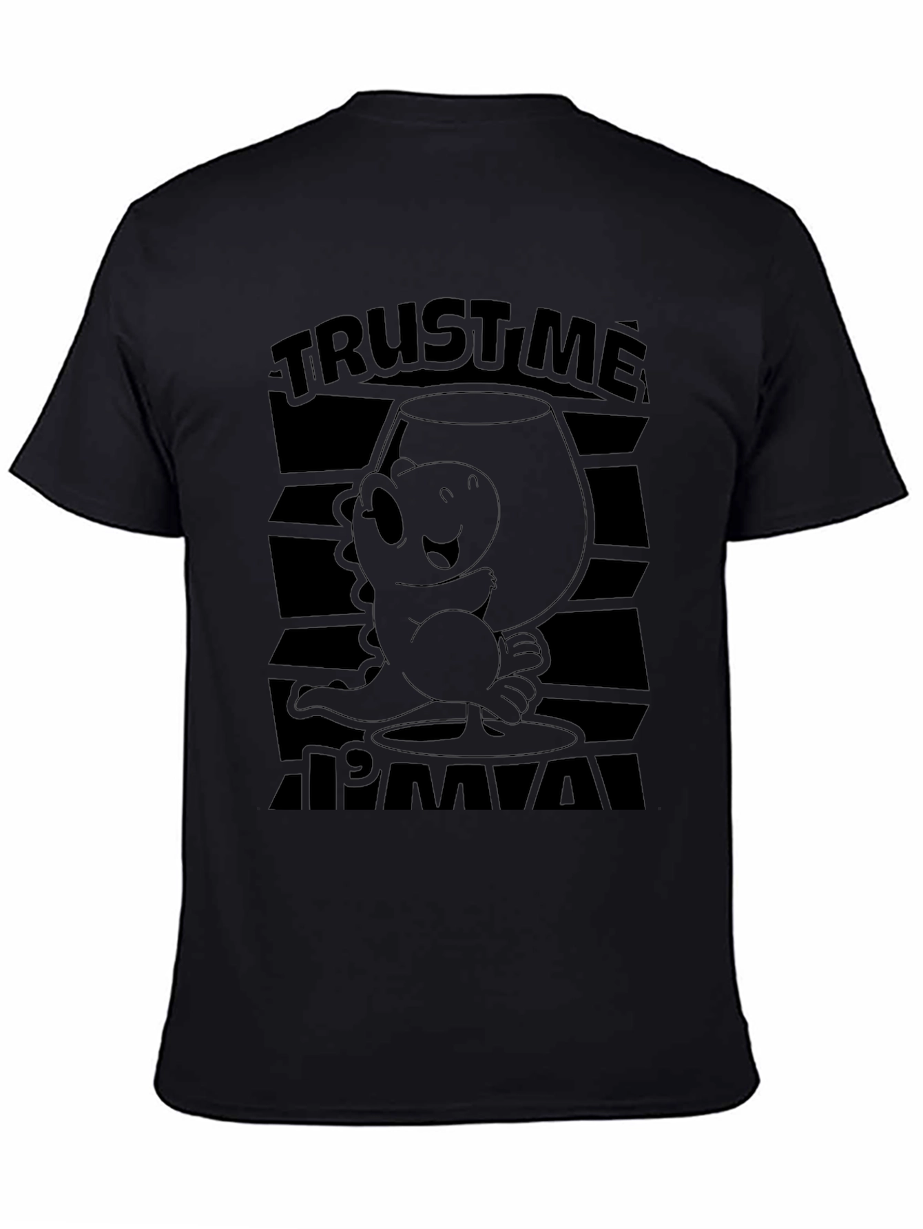 Trust Me Im a Dino Black Graphic T-Shirt