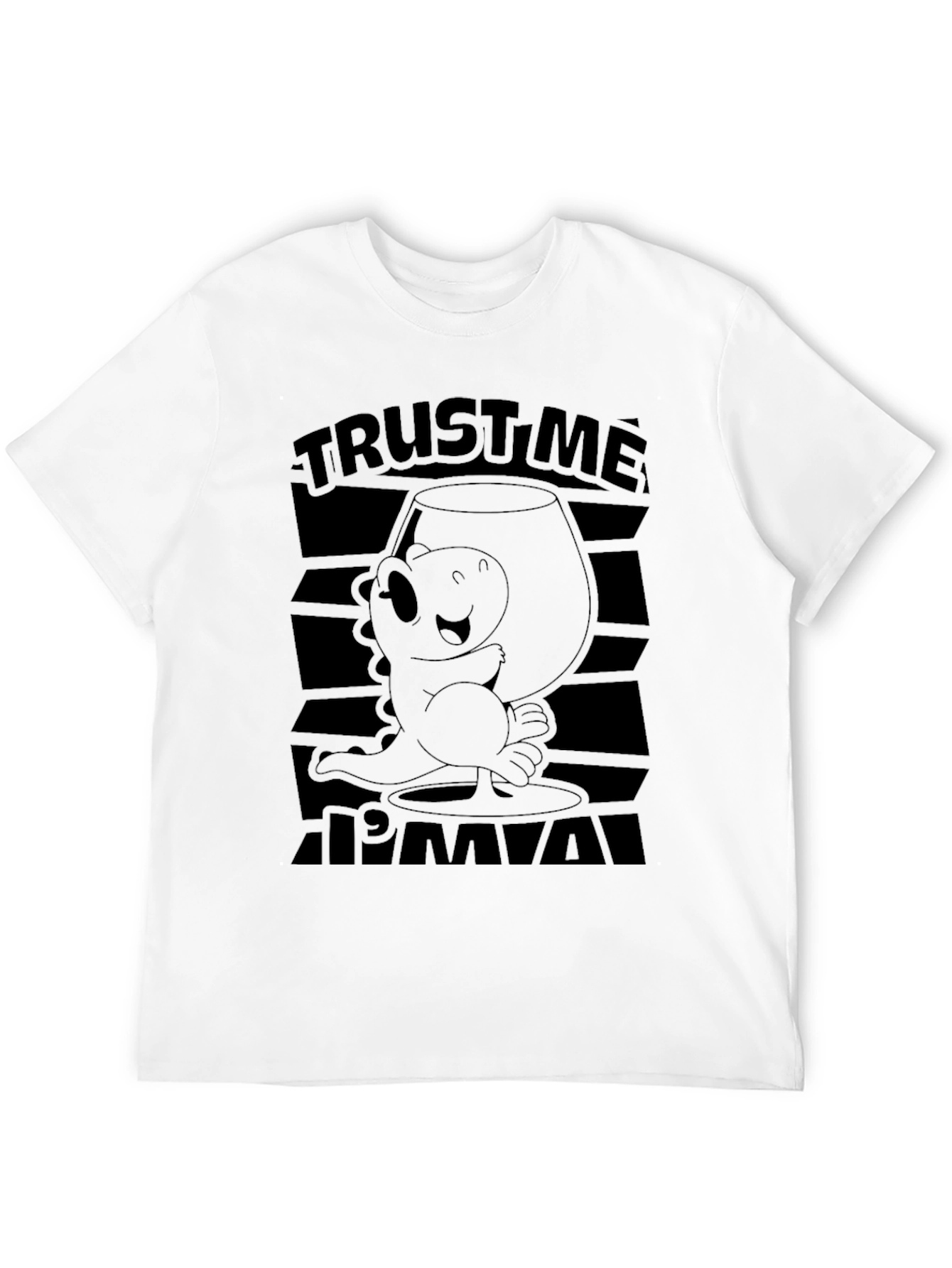 Trust Me Im a Dino Black Graphic T-Shirt
