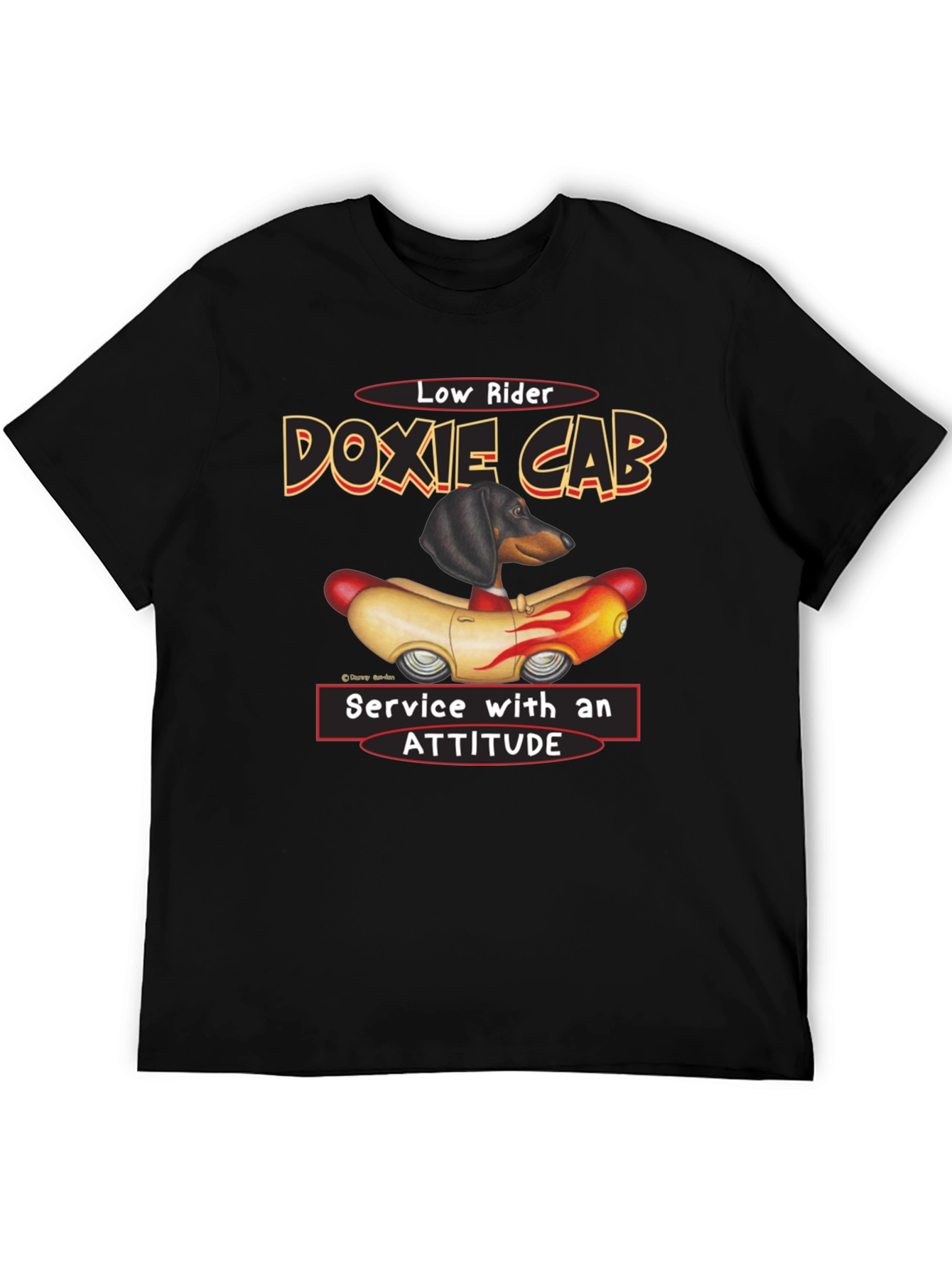 Dachshund Low Rider T-Shirt - Doxie Cab Tee