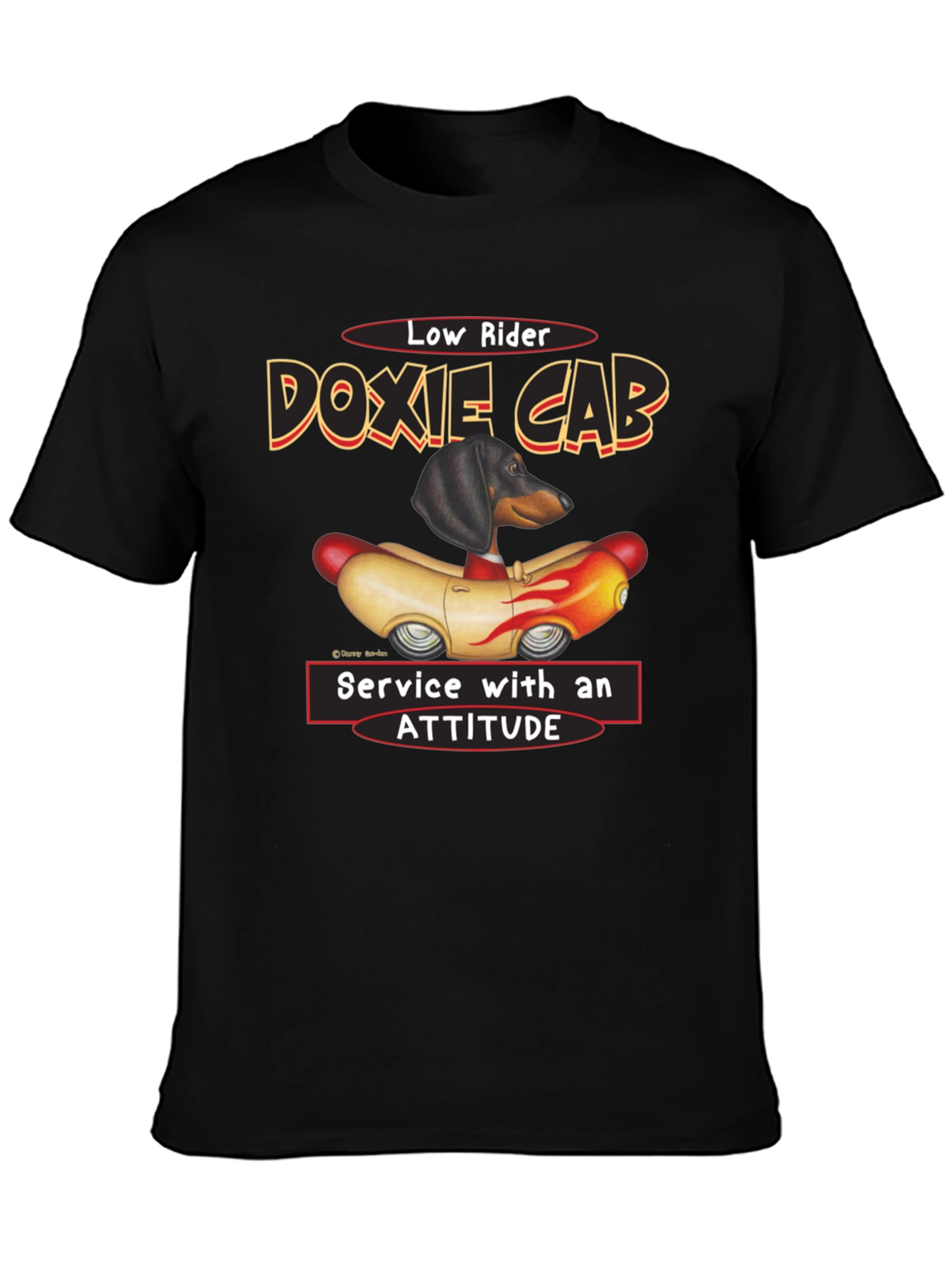 Dachshund Low Rider T-Shirt - Doxie Cab Tee