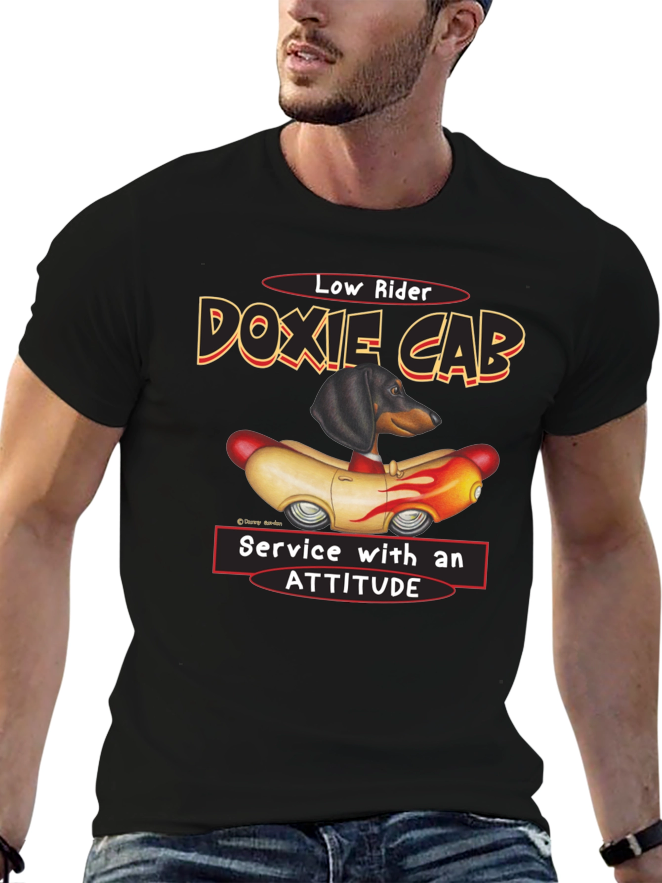 Dachshund Low Rider T-Shirt - Doxie Cab Tee