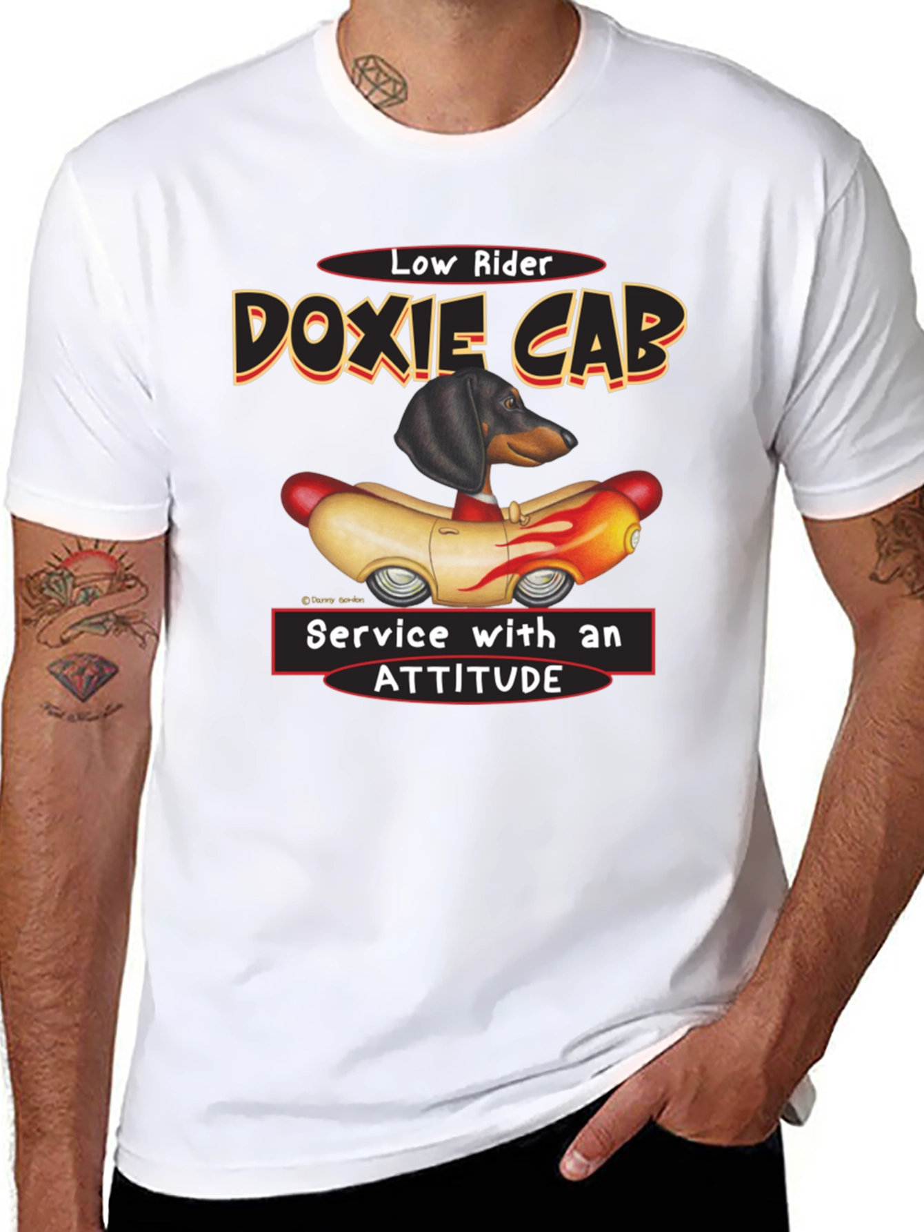 Dachshund Low Rider T-Shirt - Doxie Cab Tee