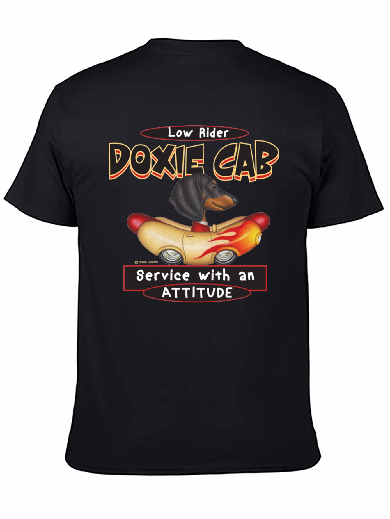 Dachshund Low Rider T-Shirt - Doxie Cab Tee