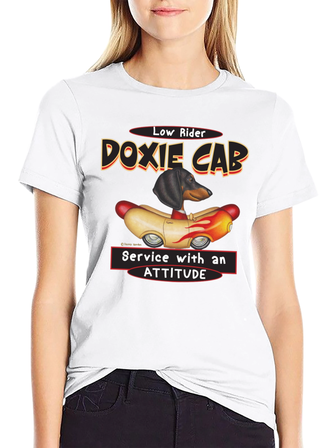 Dachshund Low Rider T-Shirt - Doxie Cab Tee